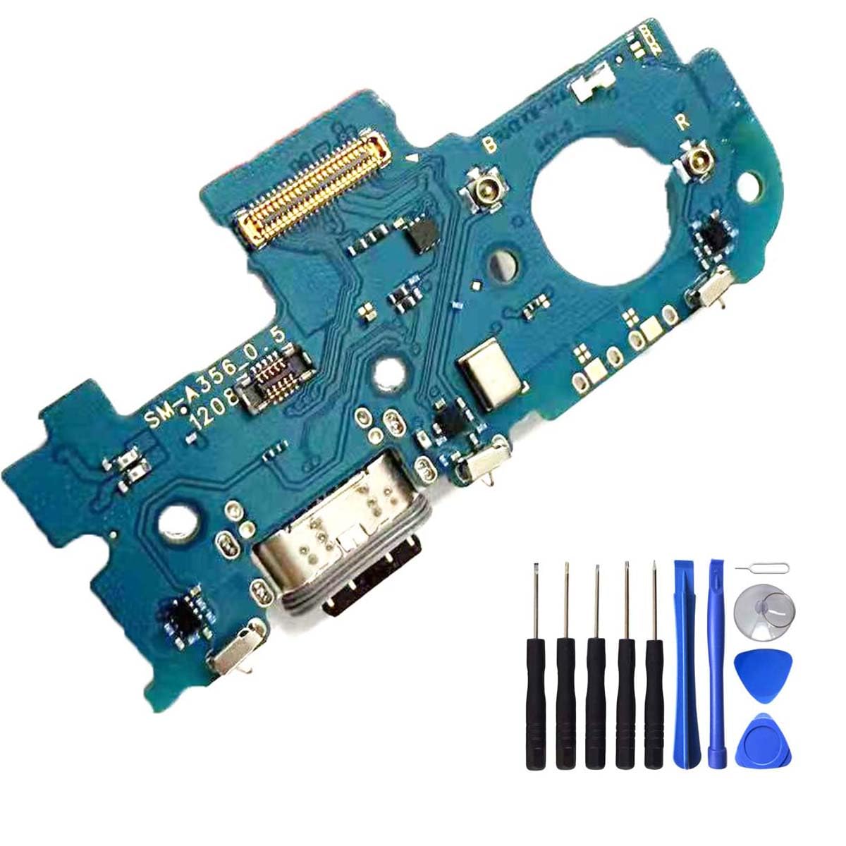 UPONEW for Samsung Galaxy A35 5G A356U A356U1 A356B USB Charging Port Dock Connector Board Flex Replacement Part with Opening Tool 11 PCS 1