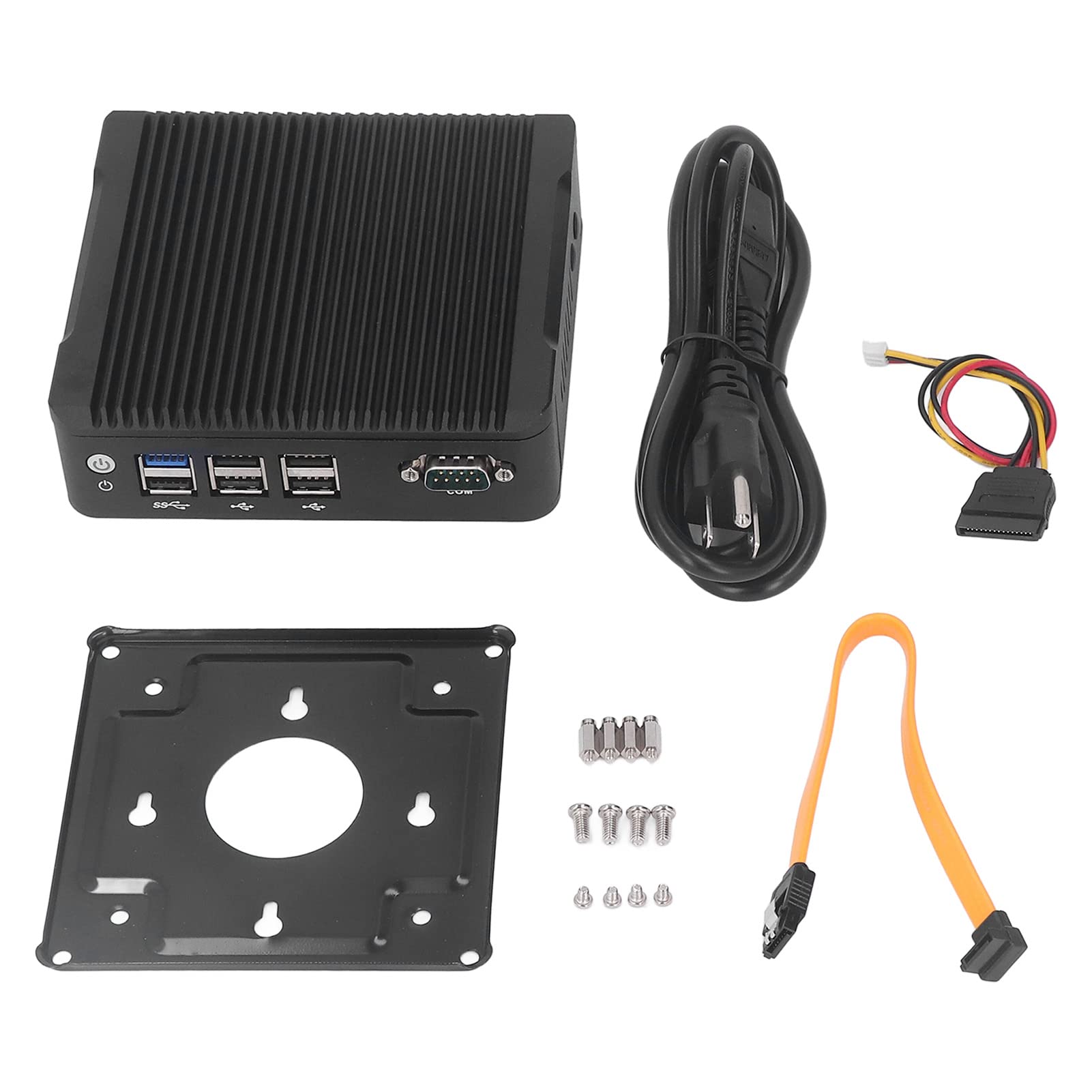 Hilitand Fanless IPC, Mini PC J1900 8GB Fanless Low Consumption for Industrial Computer 100-240V, Controls (US Plug 100‑240V) 6