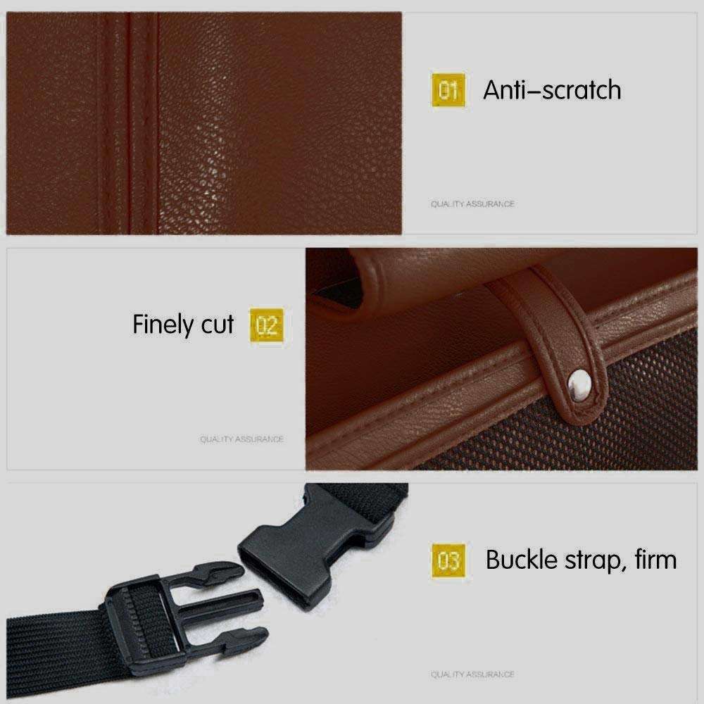 Oshotto Car Backseat Storage Organizer Phone Holder,Multi-Pocket for Bottles, Tissue Boxes,Kids Toy Storage and Great Travel Accessory Compatible with Tata Indigo (Brown) 6