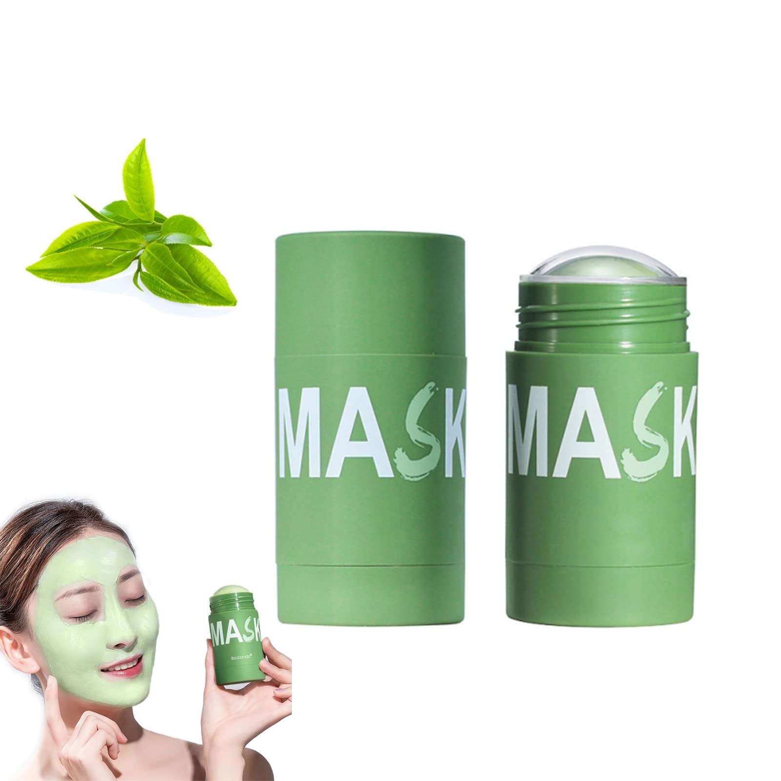 Elimizu Green Tea Mask, Elimizu Poreless Deep Cleanse Green Tea Mask, Elimizu Deep Cleanse Green Tea Mask Stick, Moisturizing Oil Control Remove Blackheads (1) 1