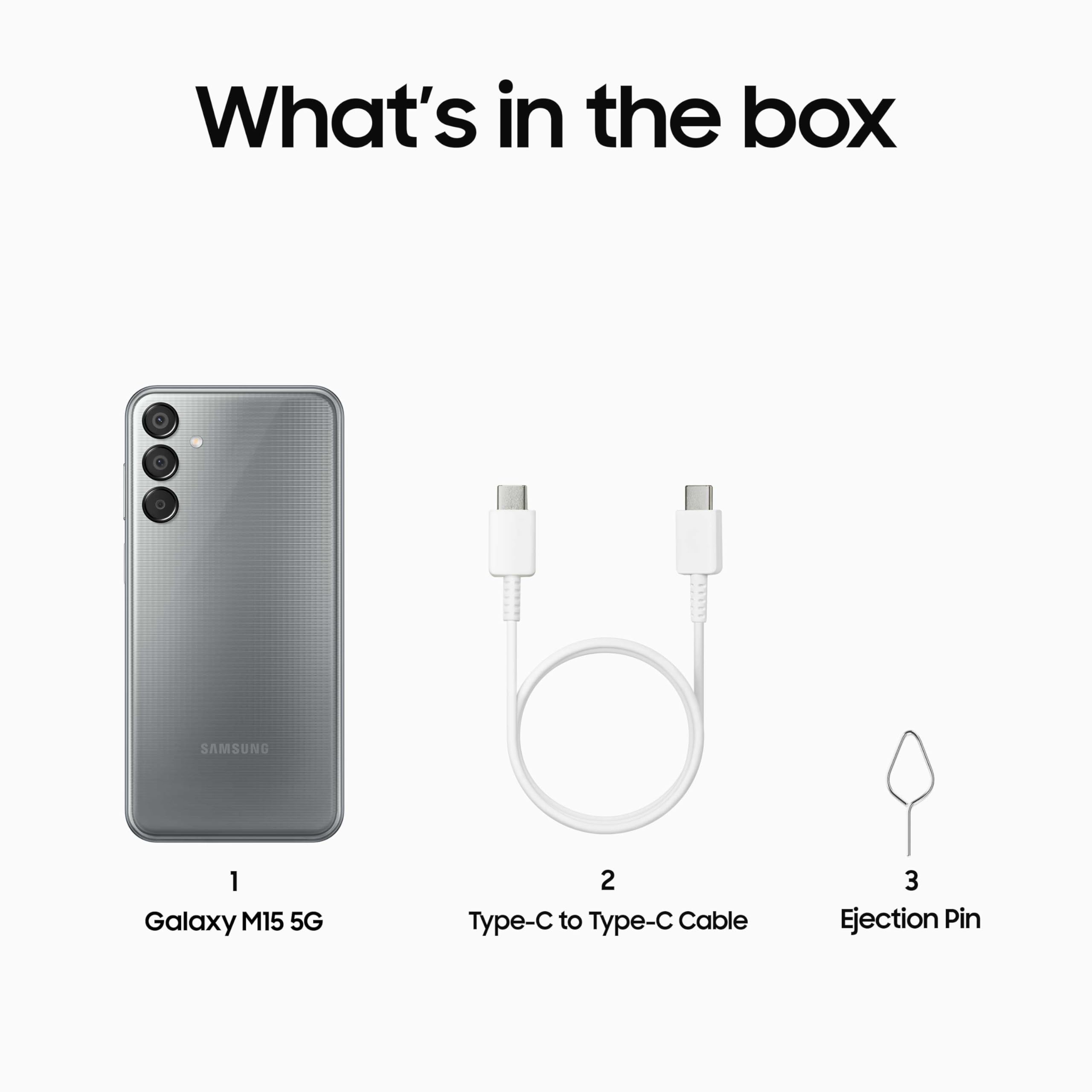 Samsung Galaxy M15 5G (Stone Grey,4GB RAM,128GB Storage)| 50MP Triple Cam| 6000mAh Battery| MediaTek Dimensity 6100+ | Super AMOLED Display| Add to Cart and Get Travel Adapter at No Cost 5