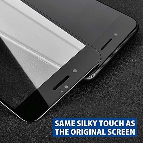 JGD PRODUCTS (Black Tempered Glass Screen Protector for Lenovo K8 Plus -Edge to Edge Full Screen Coverage 4
