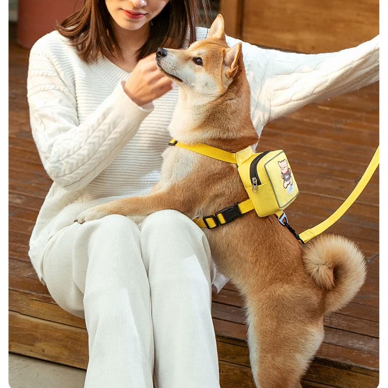 Dog Bag and Leash Set - Dog Bag Harness for Small Dogs Medium Dogs- Adjustable in Harness for Dogs (Medium 7-16 Ib) 4