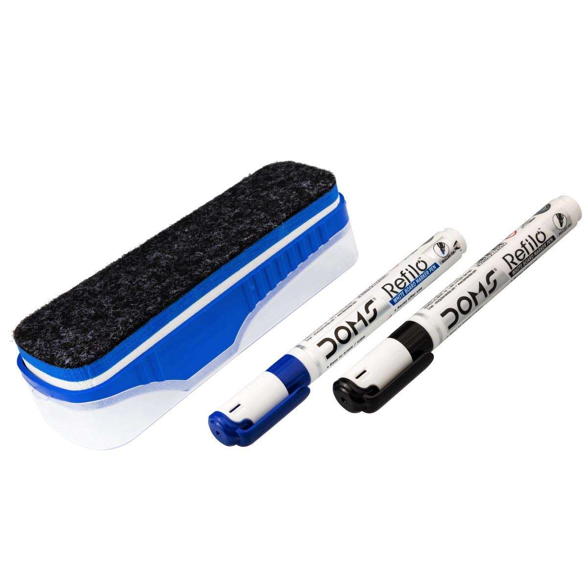 Luxor 5 Subject Single Ruled Notebook - A5 Size, 70 Gsm, 300 Pages & Doms Magnetic Whiteboard Duster With 2 Whiteboard Marker 6