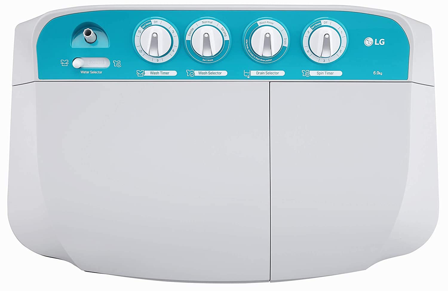 LG 6 Kg Semi-Automatic Top Loading Washing Machine Appliance (P6001RG, Dark Grey, Roller Jet Pulsator) 3
