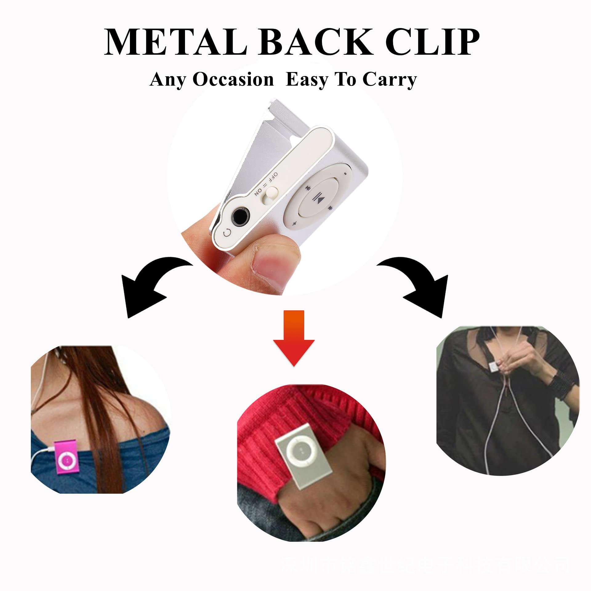 TRIDEO Mini MP3 Player, Portable Digital Music Media Player, with Back Clip|Player with Earphone and USB Cable| Support Memory Card (Silver)_SA10 SD Card Not Included 6