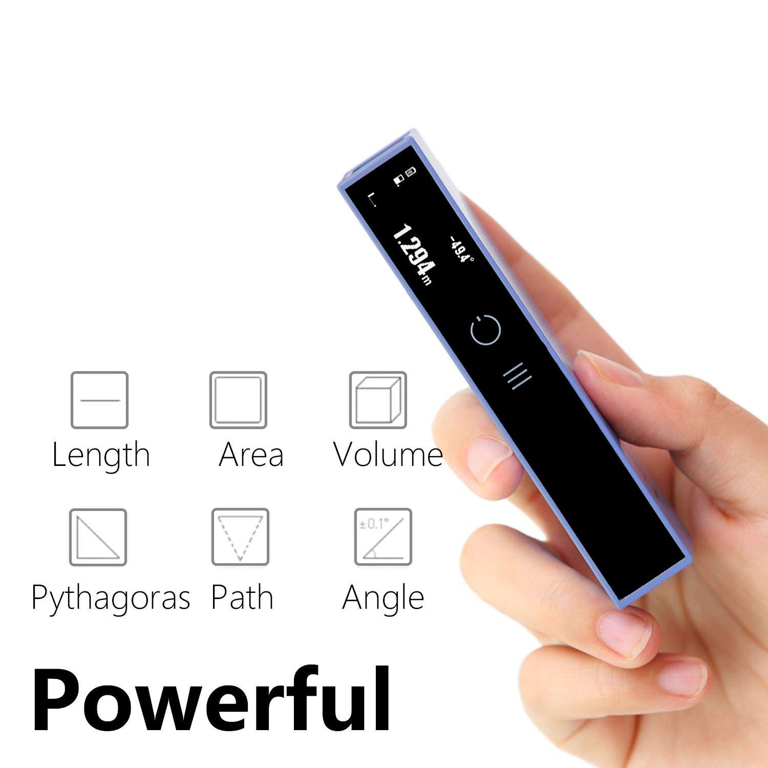 MyAntenna KIWI P1s Laser Distance Measure 130Ft Multi-Function Digital Mini Laser Distance Meter Tool with Smart Switch 4