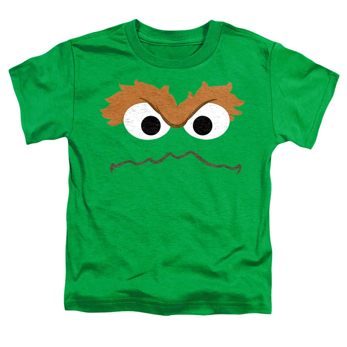 Toddler Oscar The Grouch Face Sesame Street T Shirt, Size 3T Green 1