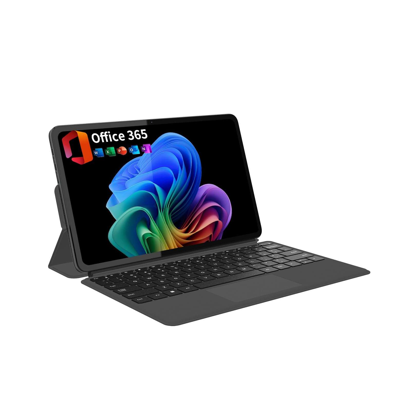 2-in-1 Laptop Tablet with Windows 11, 1 Year Office 365 Included & Magnetic Keyboard, 12" 2K FHD IPS Touchscreen, 12GB RAM 512GB SSD, 6500Y Processor, USB-C, Dual Speakers, for Home Office Students 1
