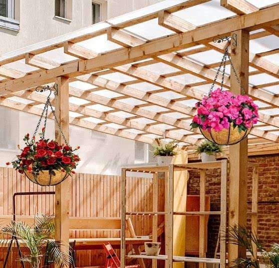 Coconut Coir Hanging Planter 4 Pcs, 10 Inches Coco Liner Hanging Basket, Plant Holder, Flower Pot Hanger with Metal Hook and Hanging Chains for Plant, Indoor, Outdoor, Decoration, Garden (4) 6