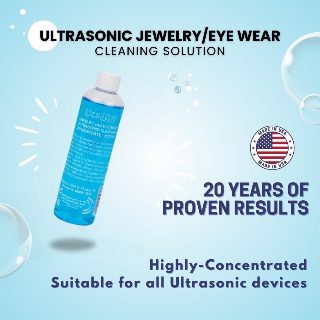 iSonic CSGJ01-8OZx1 Ultrasonic Jewelry/Eye Wear Cleaning Solution Concentrate,Blue 2