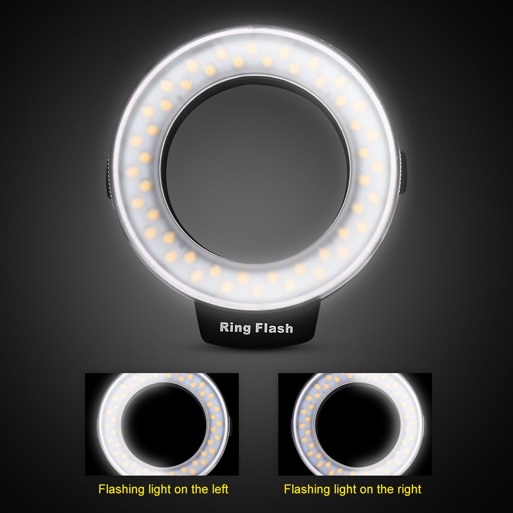 Taidda Portable Macro Led Flash, Battery Operated LCD Display Fill Light with Color Filters Adapter Photography for DSLR Camera 3