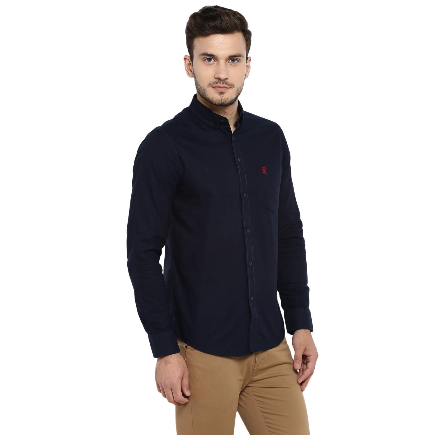 Red Tape Men's Solid Regular fit Casual Shirt (RSF9364A_Navy_S 3