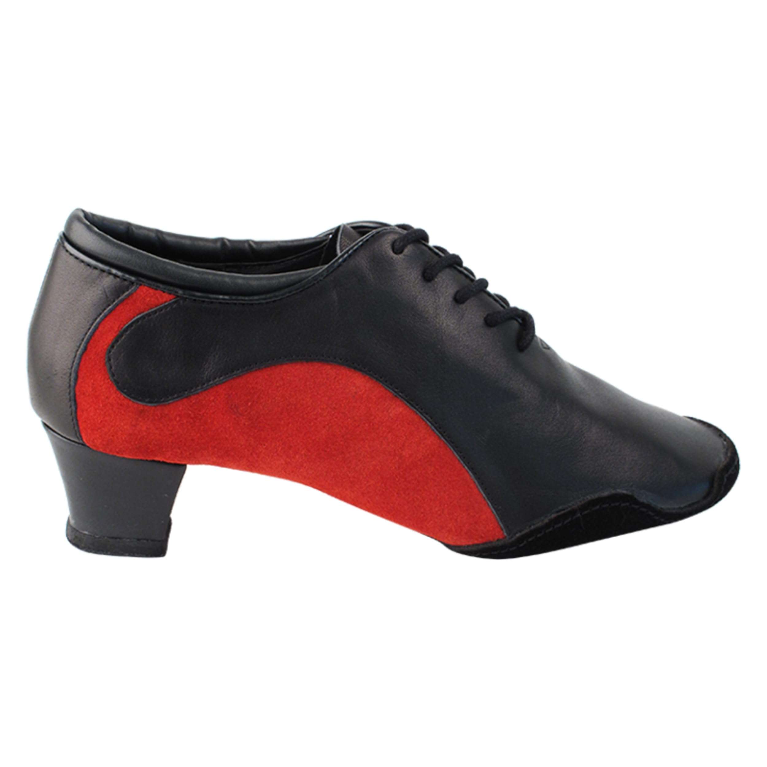Very Fine Bella Womens Bachata Salsa Line Dancing Social Practice Dance 1.5-inch Cuban Heel US M 7 Black and Red 4