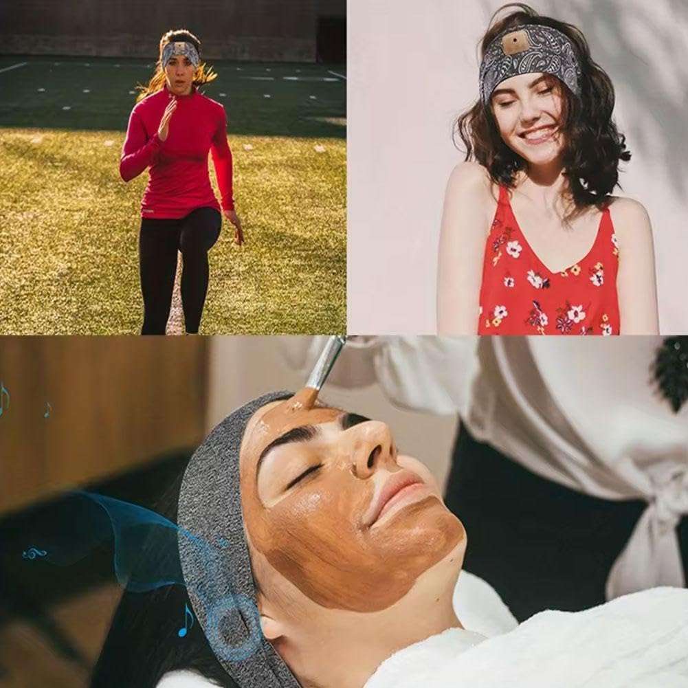 Sleep Headphones Bluetooth 5.0,Bluetooth Sports Headband Headphones,Headband Earphones Wireless, Sleep Mask for Side Sleeping, Sleeping Eye Mask for Women Men,Unique Gifts for Xmas (Black) 6