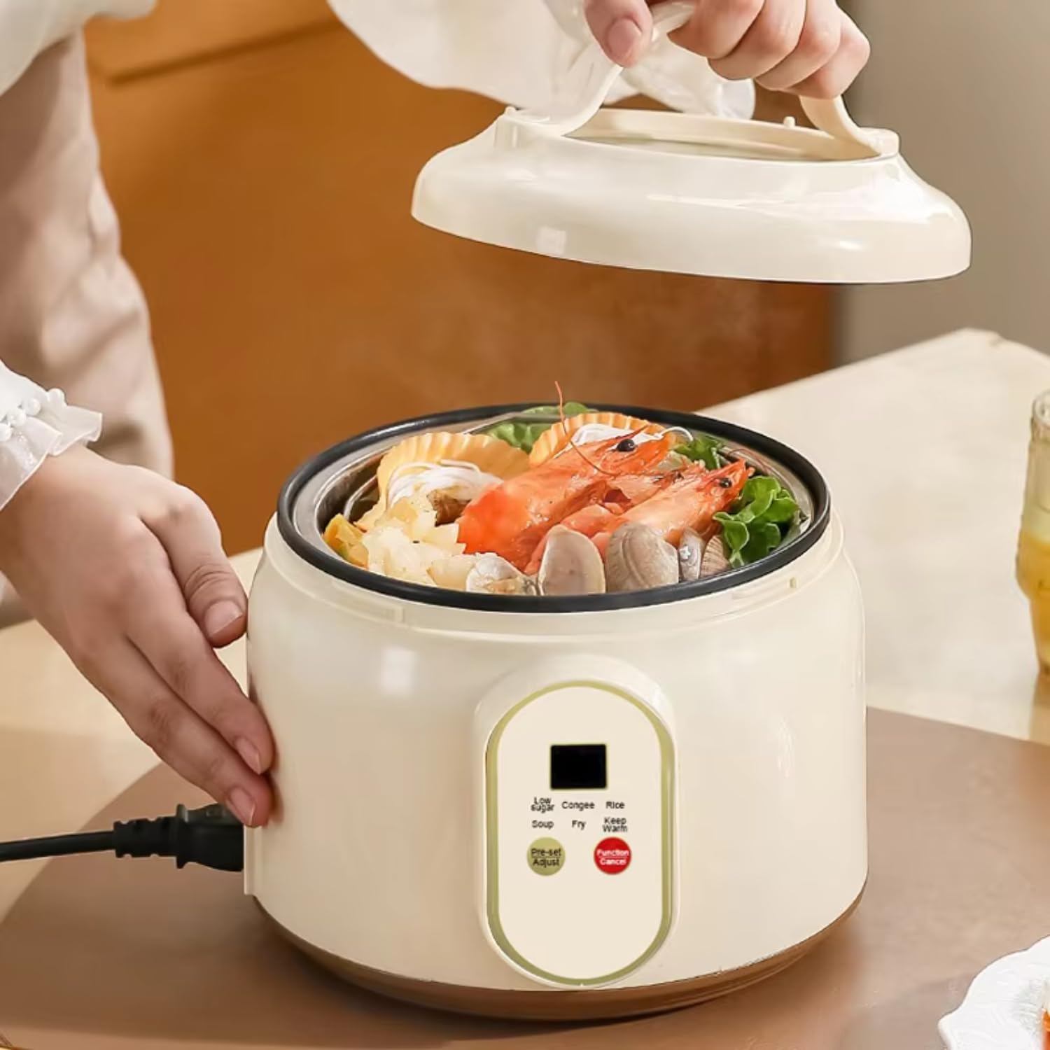 1.8L Mini Rice Cooker Non-stick Pan Pots cooking Multifunctional rice cooker 1-2 people Appliance Kitchen 4