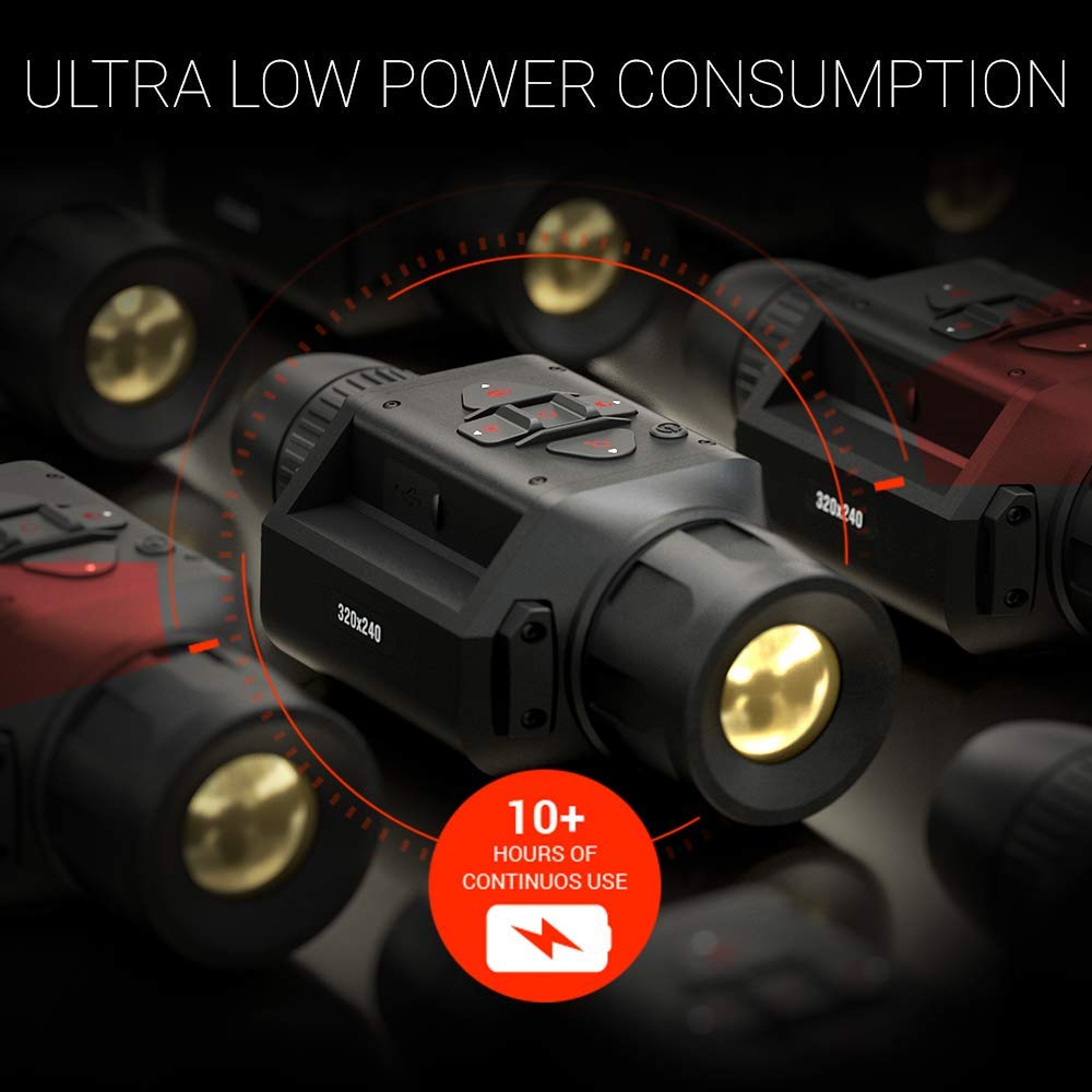 ATN OTS LT 160x120, 3-6x Thermal Monocular w/ 60Hz Thermal Sensor, Classic Ergonomic, Comfortable Eye Relief, 10hrs+ Battery Power 4