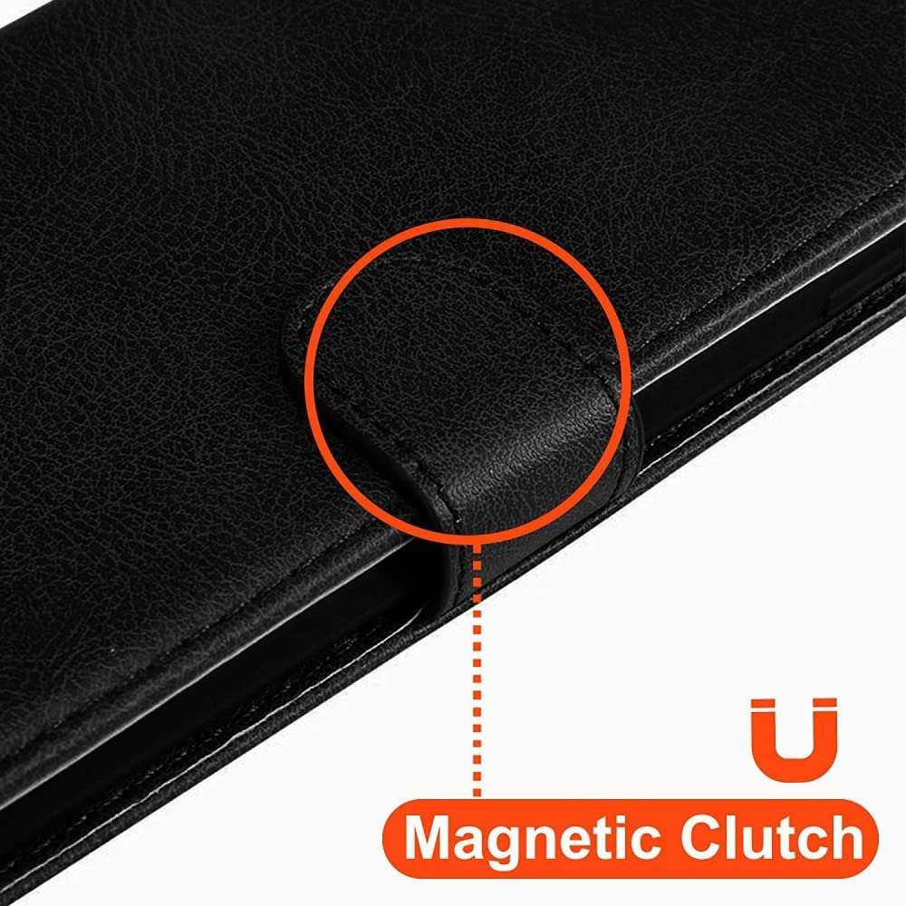 Frazil Leather Flip with Wallet Case with TPU Shockproof Cover for Poco M3 Pro 5G, Mi Redmi Note 10T 5G (Black) 4