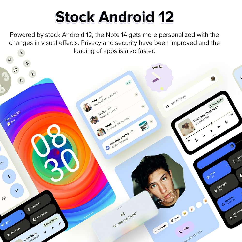 Ulefone Note 14 Unlocked Cell Phone 2023, Android 12 3GB+16GB, Triple Card Slots 6.52" Waterdrop Screen, Dual SIM 4G, 8MP+5MP Dual Camera, 4500mAh Battery GSM Smartphone, Face Unlock, GPS, US Version 4