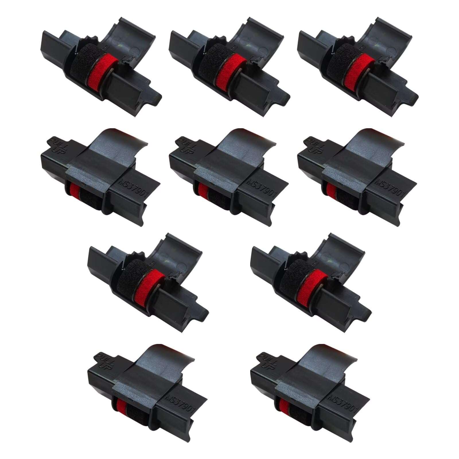 TalaBide (10 Pack) Compatible/Replacement Calculator Ink Roller Black/Red IR-40T for Casio HR-170RC, HR-100TM, HR-120T, for Sharp EL-1750V, EL-1801V, and More 3