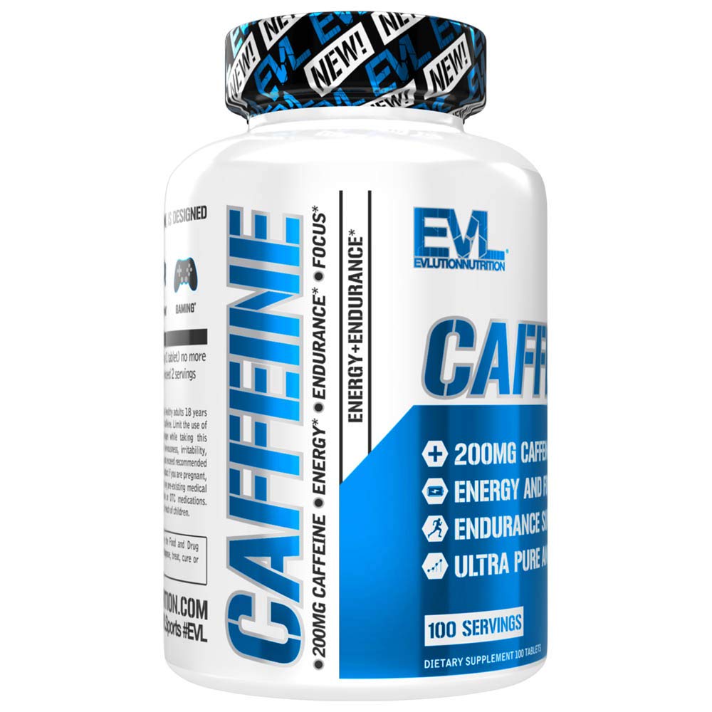 Evlution Nutrition Caffeine - Energy, Focus, & Endurance Support - 200mg of Caffeine Per Serving - Ultra Pure & Potent - Maximize Work, Training & More - Dietary Supplement - 100 Servings -100 Tablets 4