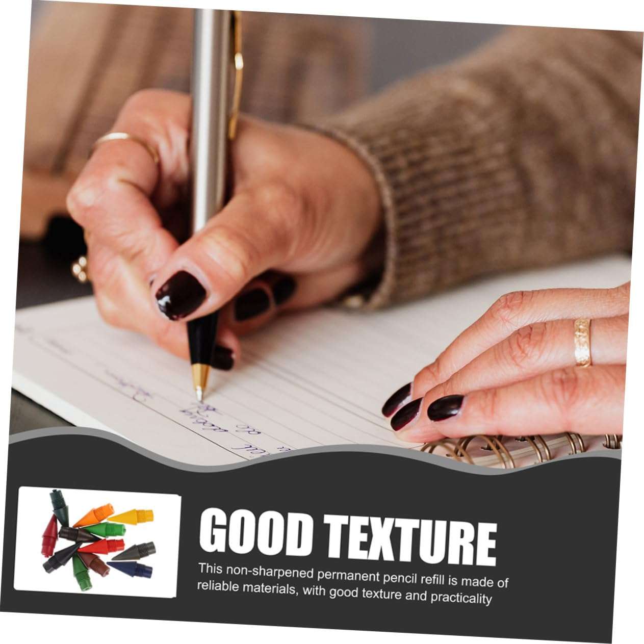 SECFOU Everlasting Pencil Tips 48pcs Colored Pencil Heads Graphite Nibs No Sharpening for Writing Drawing 3