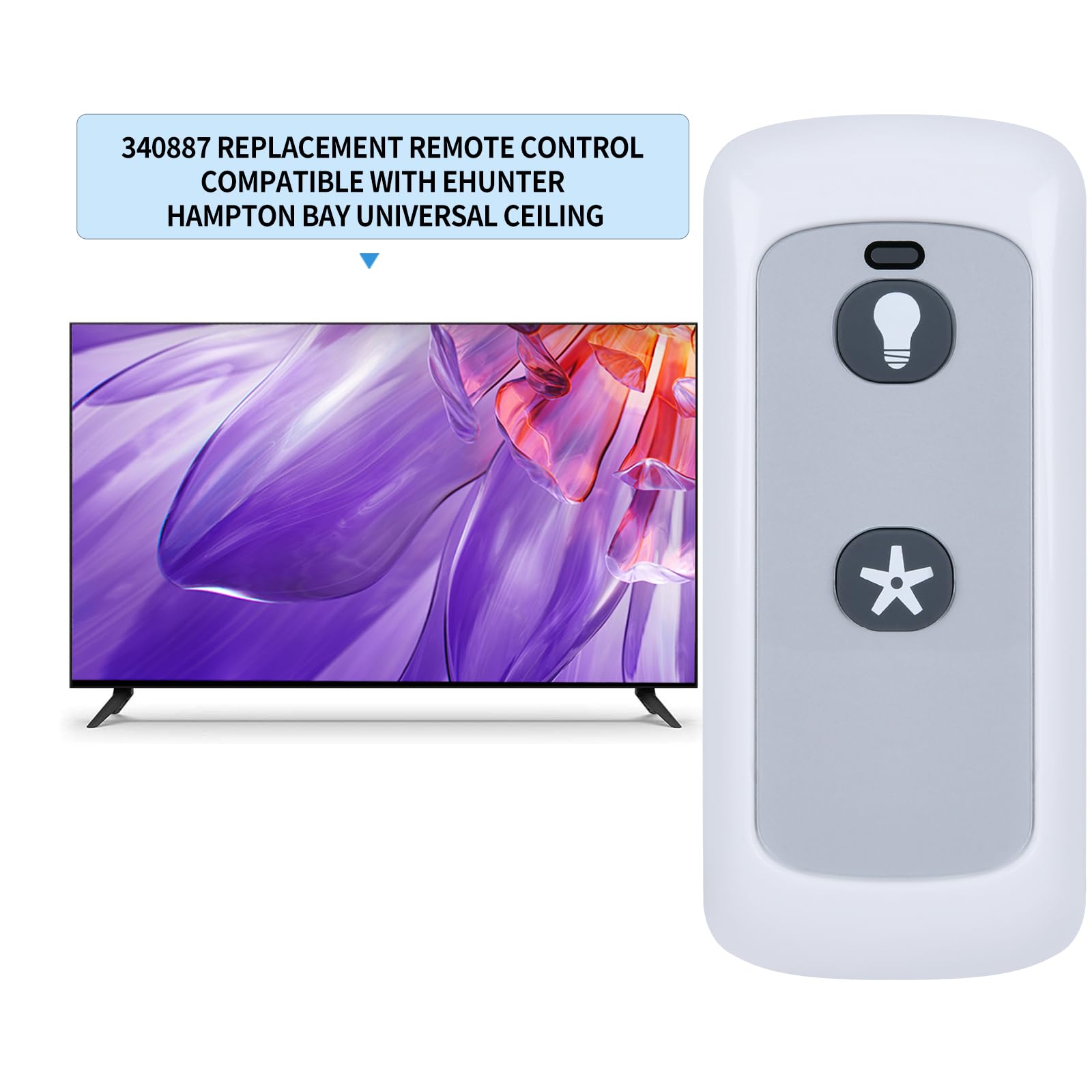 New Remote Control Replacement for Hampton Bay Hunter Universal Ceiling Fan Remote Control 340887 4