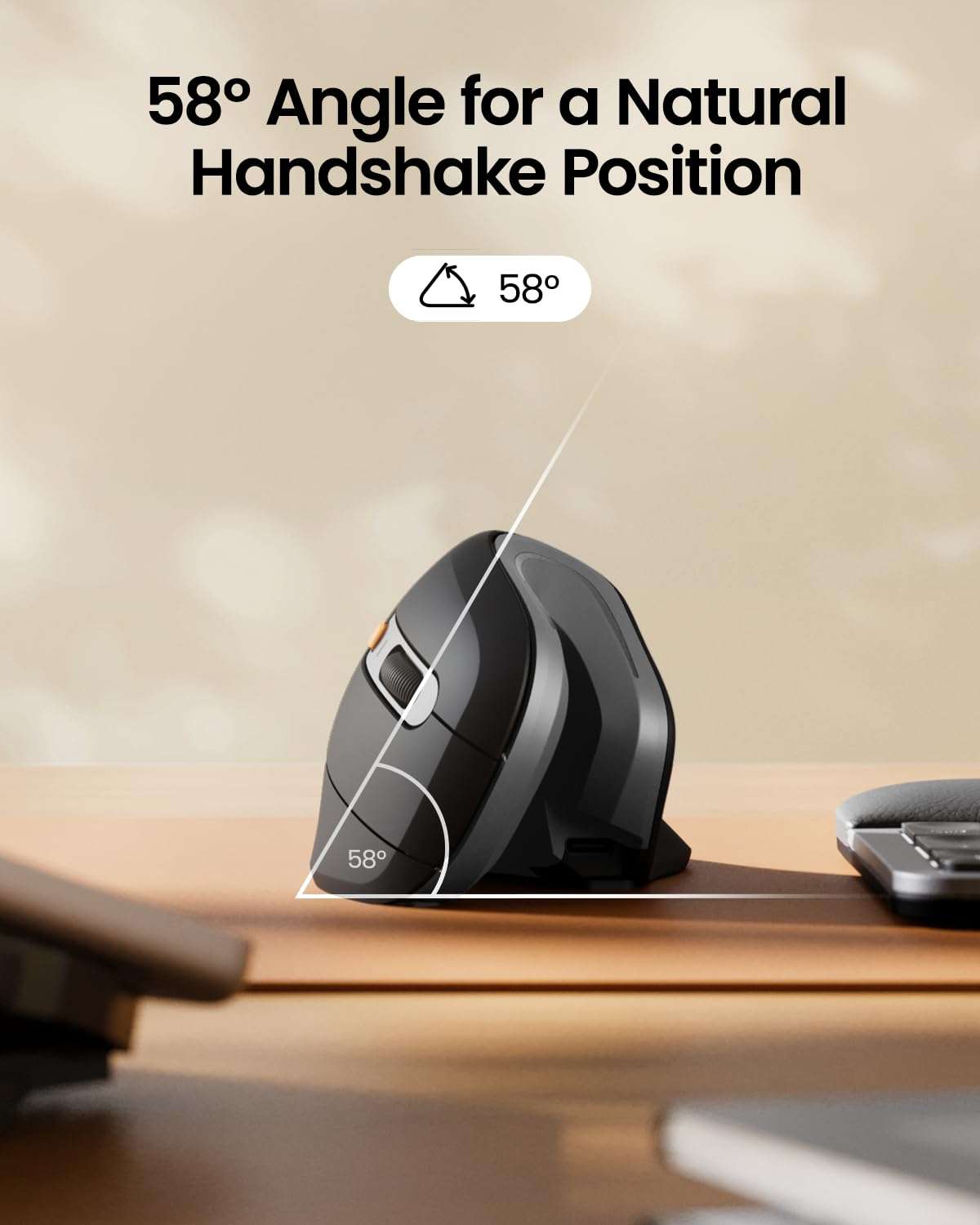 ProtoArc XK03 Ergonomic Foldable Keyboard and Rechargeable Ergonomic Vertical Mouse Gray 6