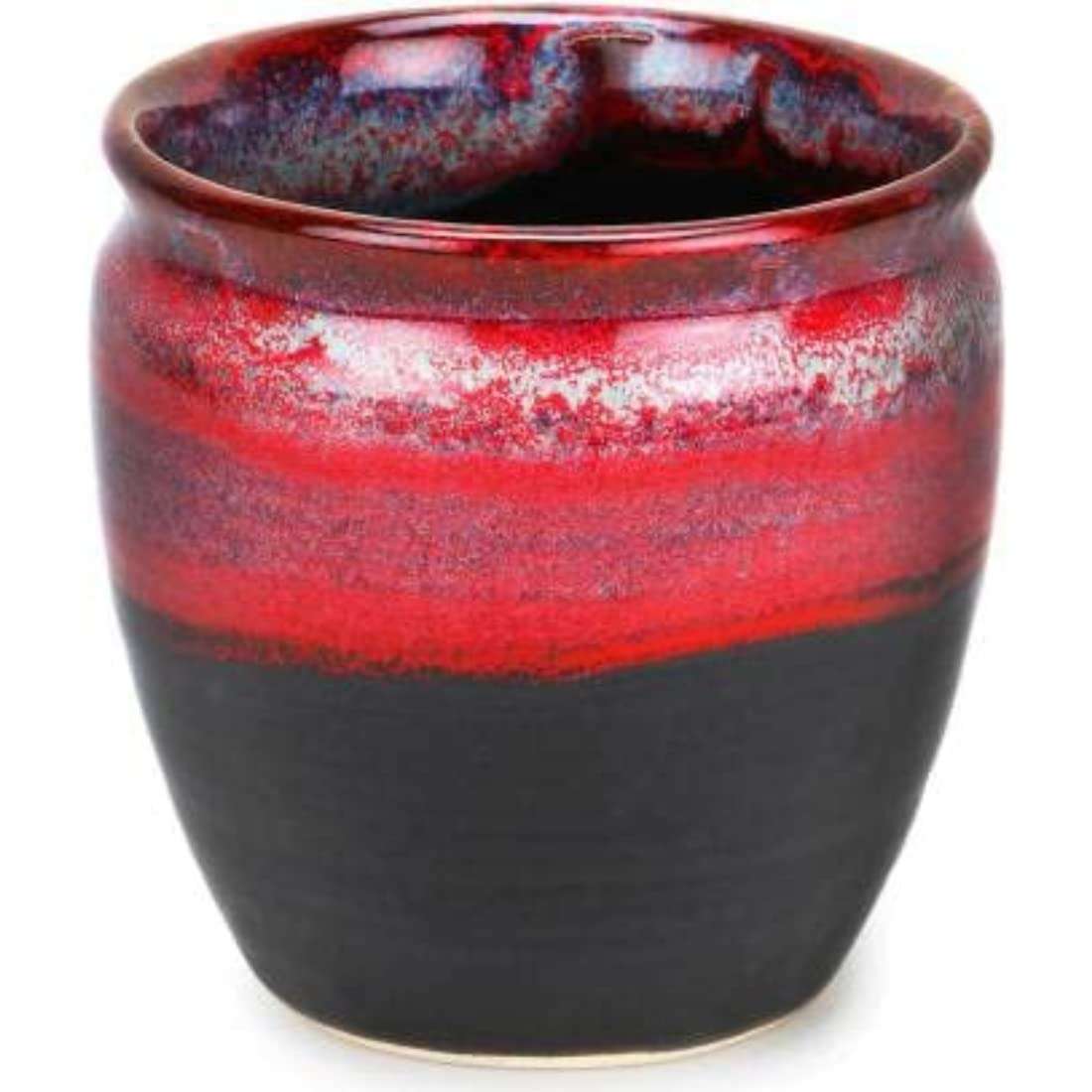 SilverBoons Crimson Hand Glazed Ceramic Khulad Tea Cups | Kullar Cups for Tea/Coffee | Ceramic Kulhad Mugs |Handmade Kullar Tea Set |Traditional Style Cup | Kullar Chai Cups (Set of 2) 3