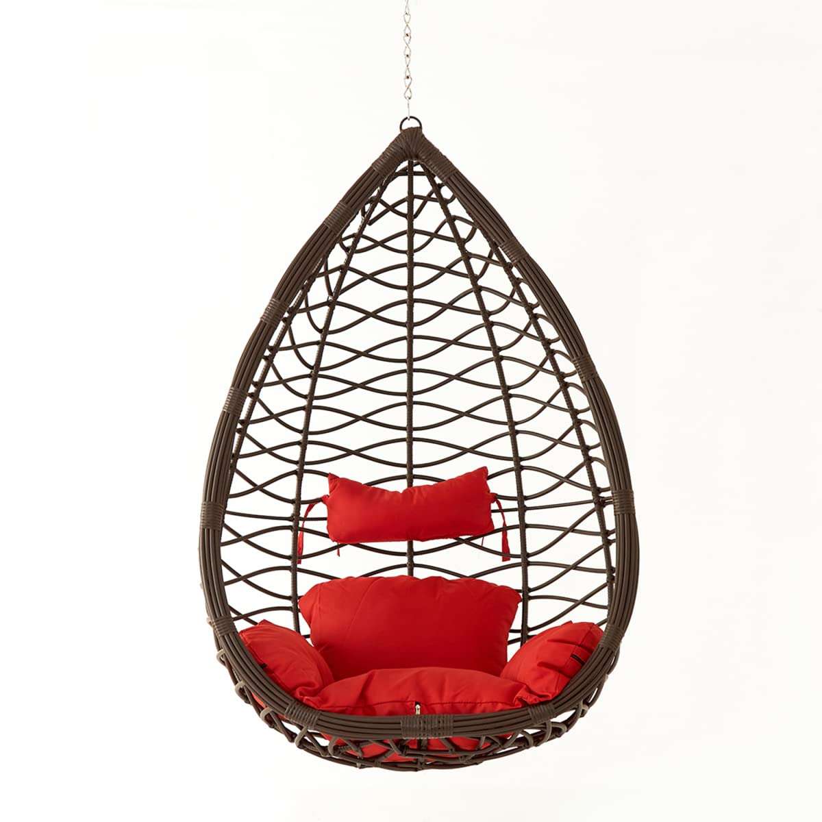 Home Centre Helios Brezza Uber Brown Hanging Chair with Seat Cushions 3