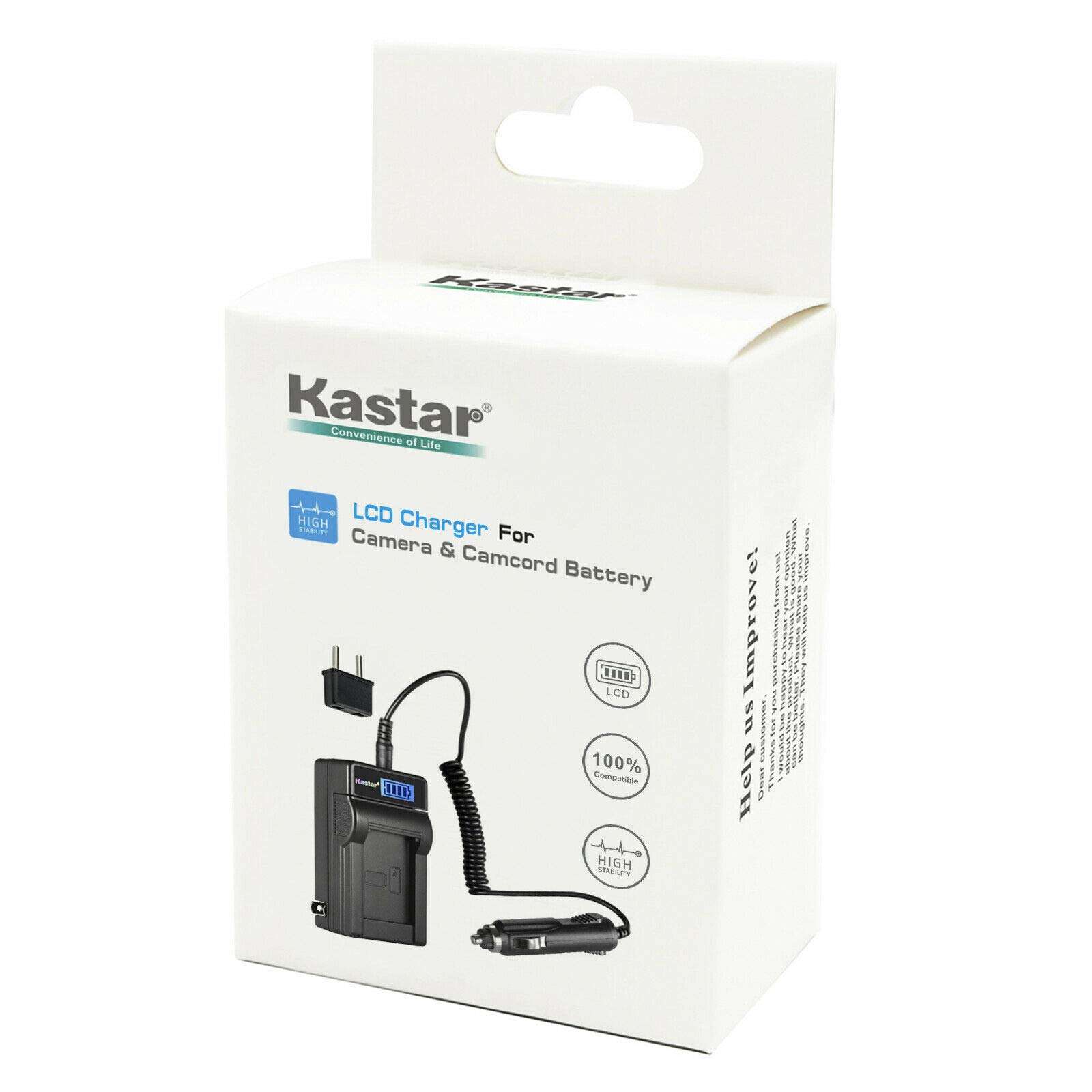 Kastar VW-VBN260 LCD AC Battery Charger Compatible with Panasonic VW-VBN260, VW-VBN130, VW-VBN070 Battery, HDC-SD800, HDC-SD800GK, HDC-SD800K, HDC-SD800P, HDC-SD900, HDC-SD909, HC-X900 5