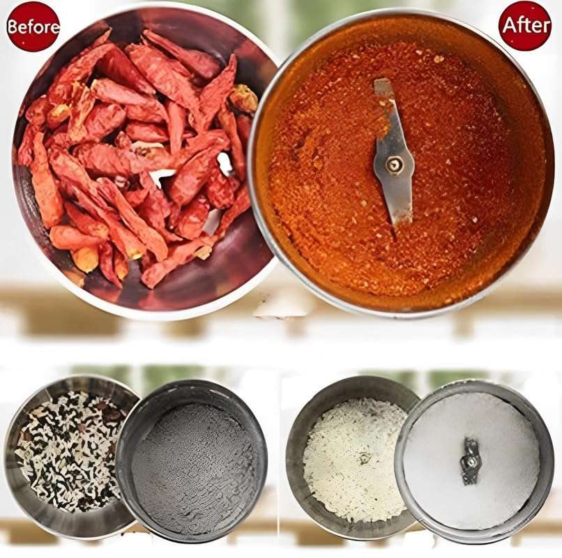Riona store Stainless Steel Nima Grinder,Spice Coffee Grinder, Dry Masala Grinder, Masala Mixer Grinder Mini, Mini Masala Grinder, Mini Mixer Grinder, Spice Grinder Mini 4