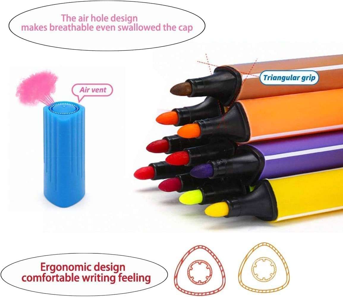 NIRLABH Washable Watercolor Pens Set -36 Pcs Coloring Kit Art Markers Color Sketch Pens Set Kids Artists Sketching Drawing Materials Craft Supplies Return Gift 3