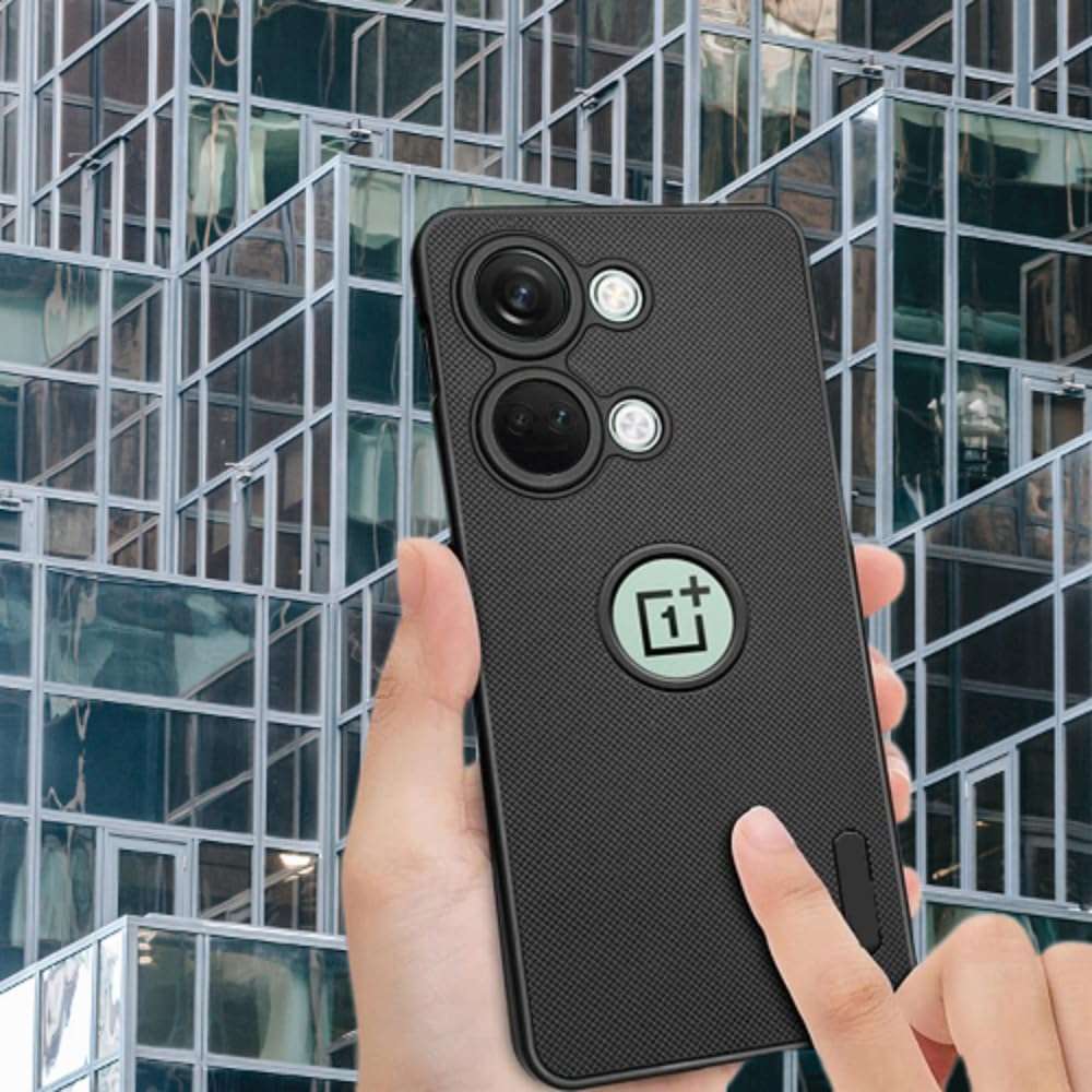 ZARALA Dotted Silicon Back Case Cover for OnePlus Nord 3 5G | Camera Bumper Protection Back Cover (Matte Black) 3