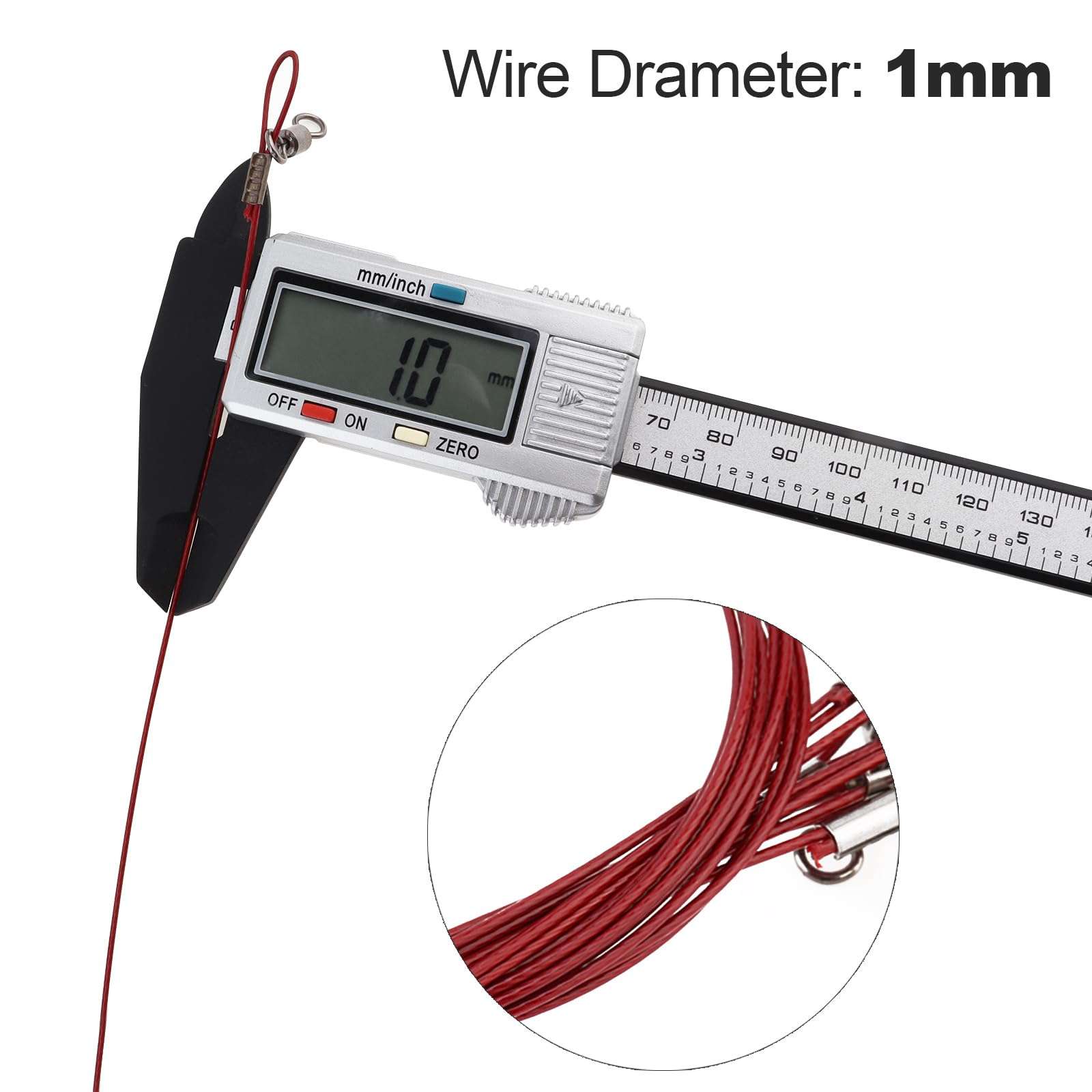 Conskyee Fishing Wire Leaders,150LB 19.7Inch Stainless Steel Leader Line, Saltwater Fish Leaders with Swivels and Snaps Connect Fishing Gear and Tackle, for Lures Bait Rig or Hooks, 10Pcs 4