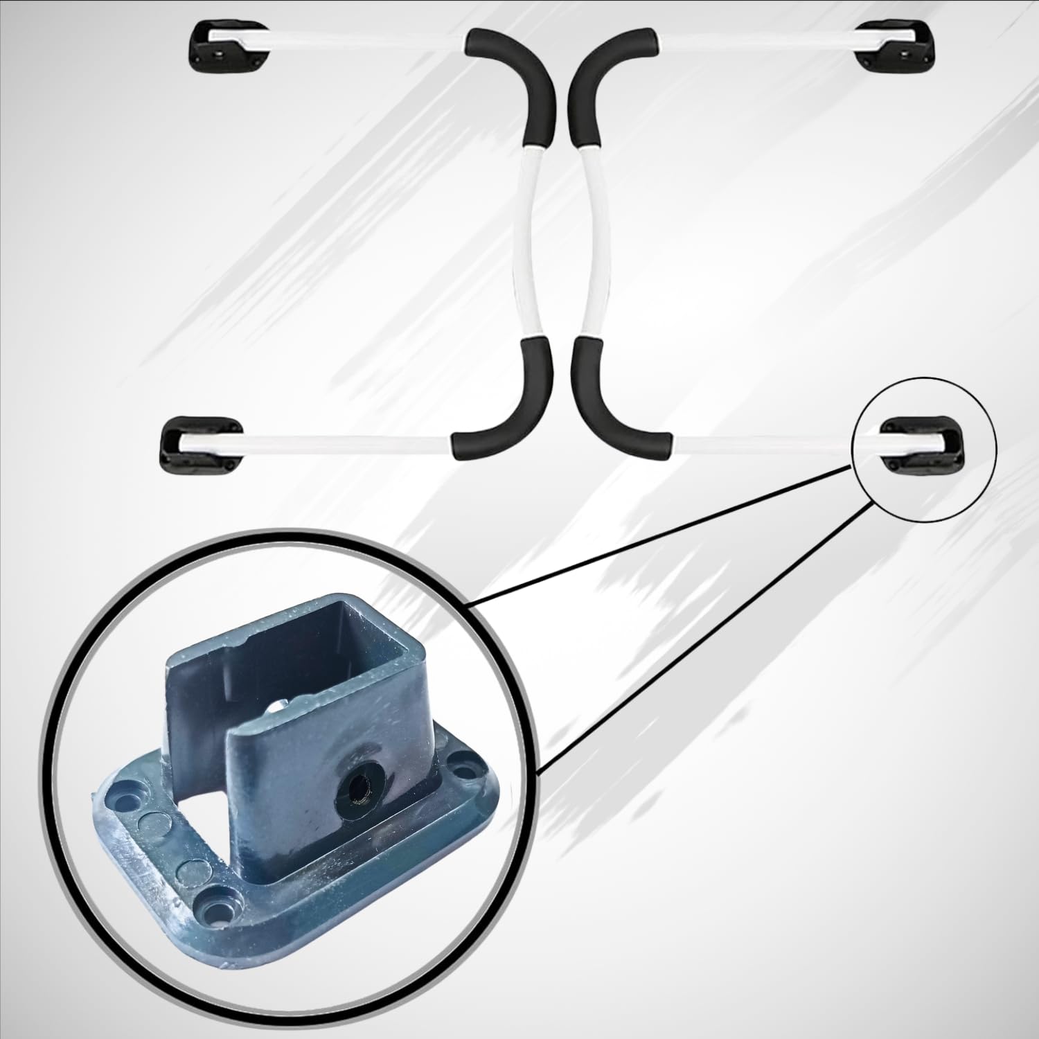 INNOVATE360 Plastic Foldable Laptop Table Leg Mounts (Latest Model Leg Mount Only, 4 Cm, 6 Cm, Black) 6