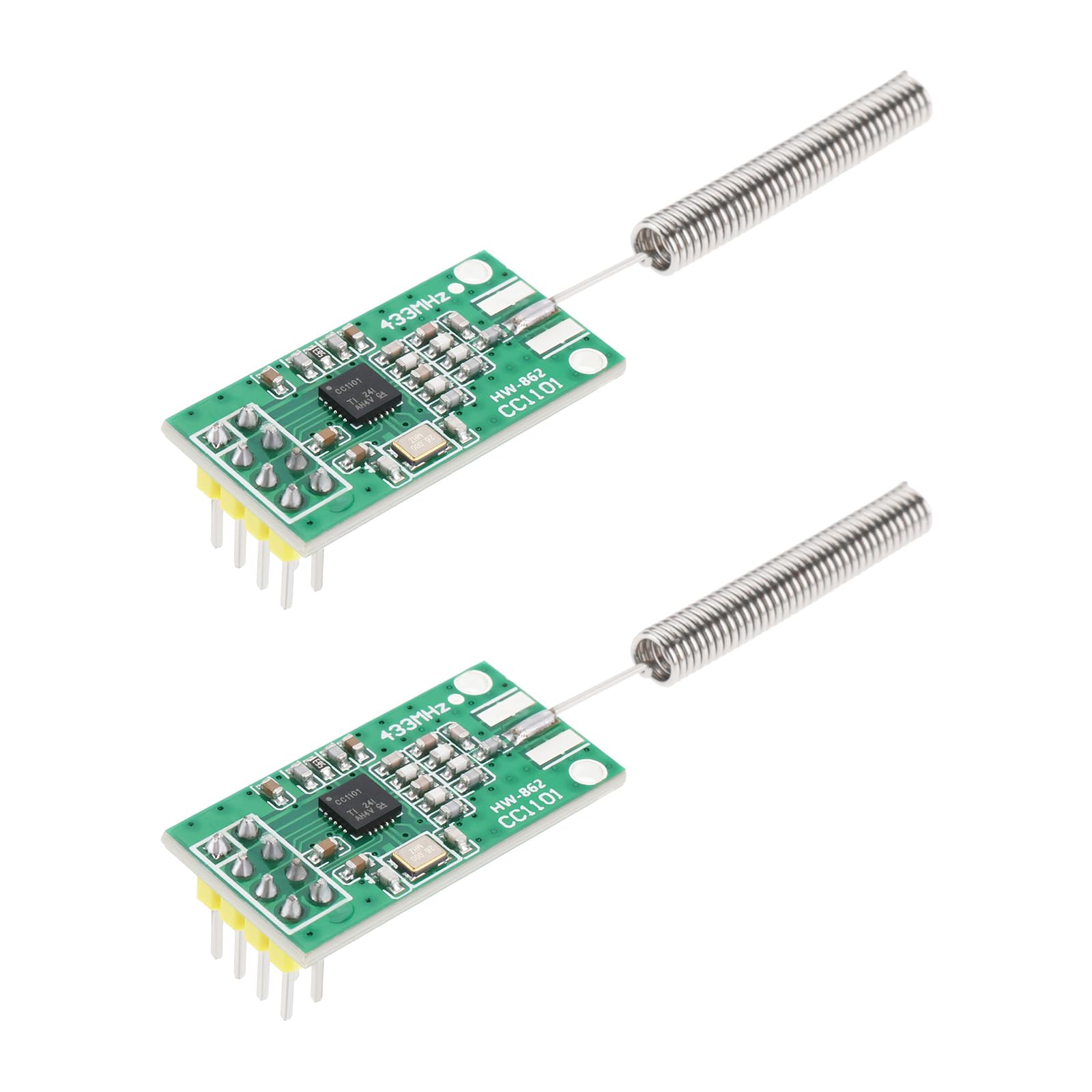SING F LTD 2pcs CC1101 433Mhz Wireless Transceiver CUL Funk Module DC 1.8-3.6V 10mW USB FHEM Transceiver with Spring Antenna Compatible with A-rduino Compatible with Raspberry Pi 1