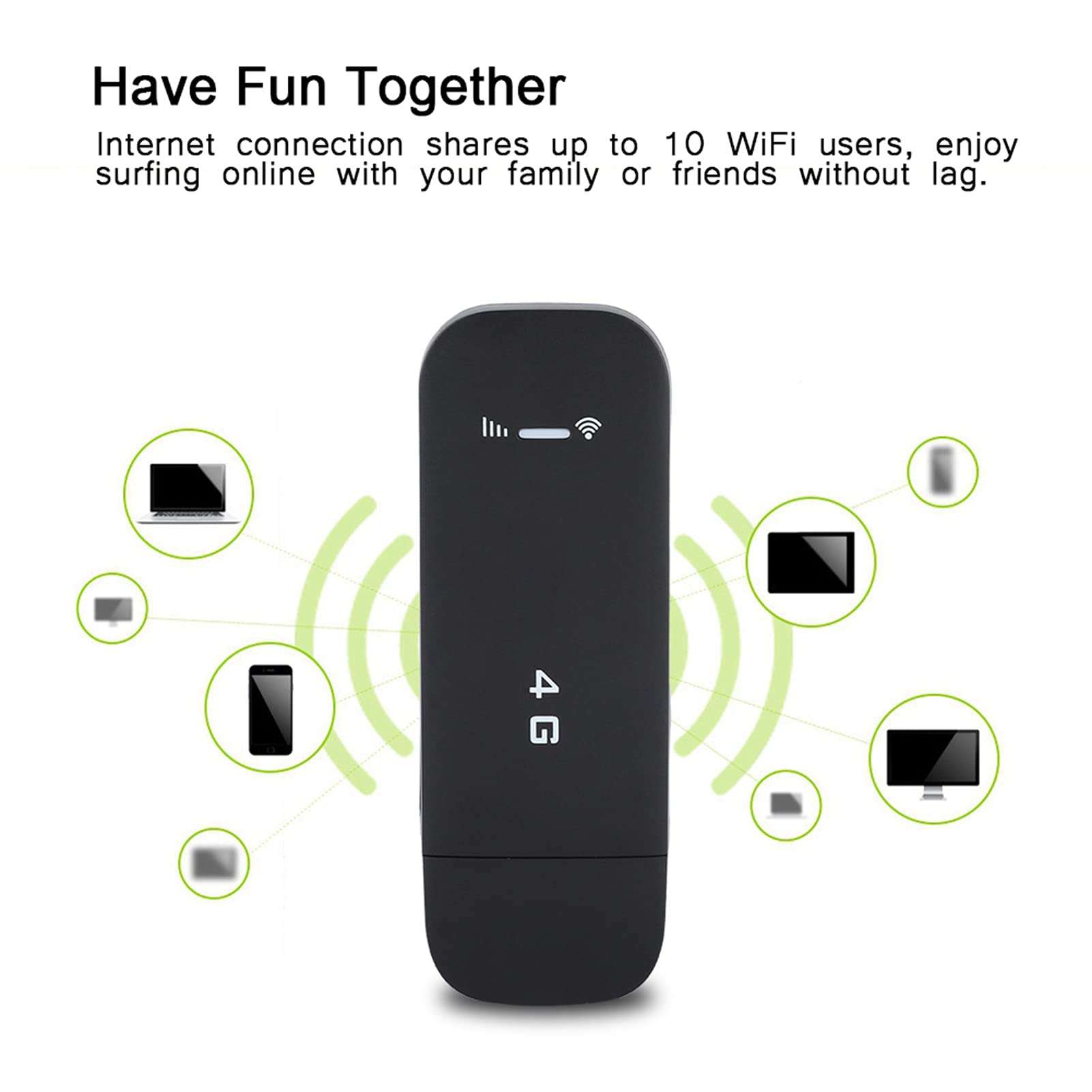 Pocket Router, 4G USB Portable WiFi Router Pocket Mobile Hotspot Wireless Network Smart Router(with WiFi) 5