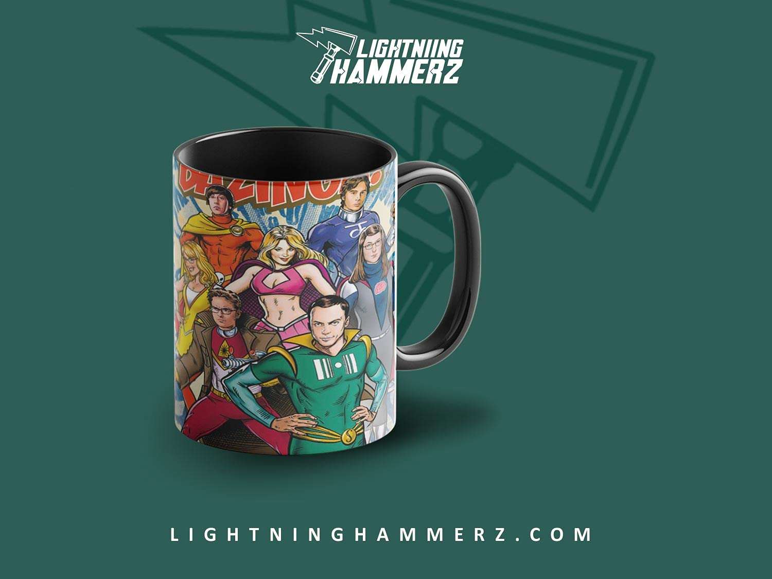 Lightning Hammerz Bazinga Coffee Mug with Print | The Big Bang Theory Printed Mugs | Sheldon Coffee Mugs | Gift for Friends |330ml, Microwave & Dishwasher Safe 4