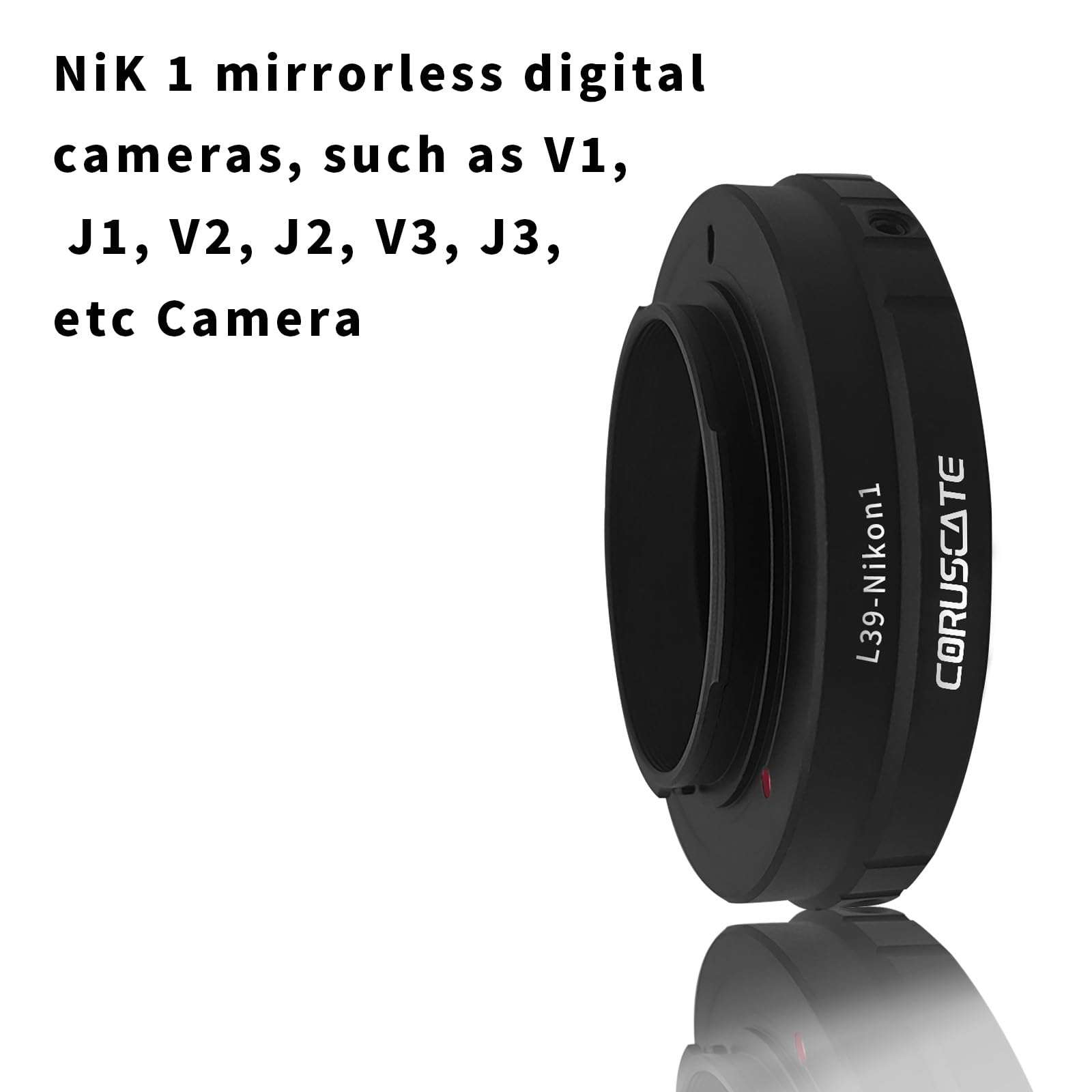 L39-N 1 Lens Adapter,Compatible LM M39 L39 LTM 39mm Lens to NiK 1 mirrorless Digital Cameras, Such as V1, J1, V2, J2, V3, J3, etc Camera+Lens Cleaning Cloth 4
