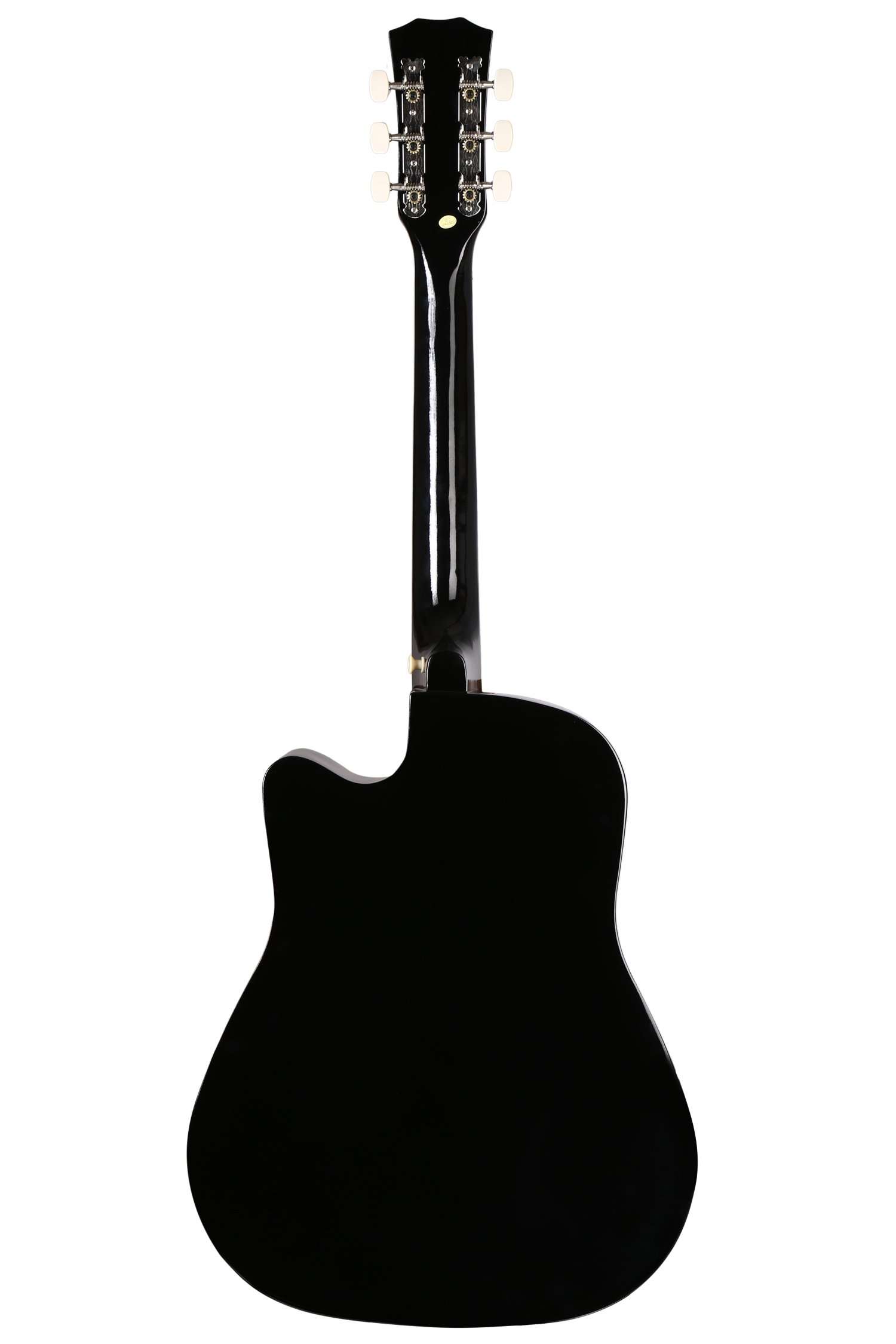 Juârez Acoustic Guitar, 38 Inch Cutaway, 038C with Bag, Strings, Pick and Strap, Black 5