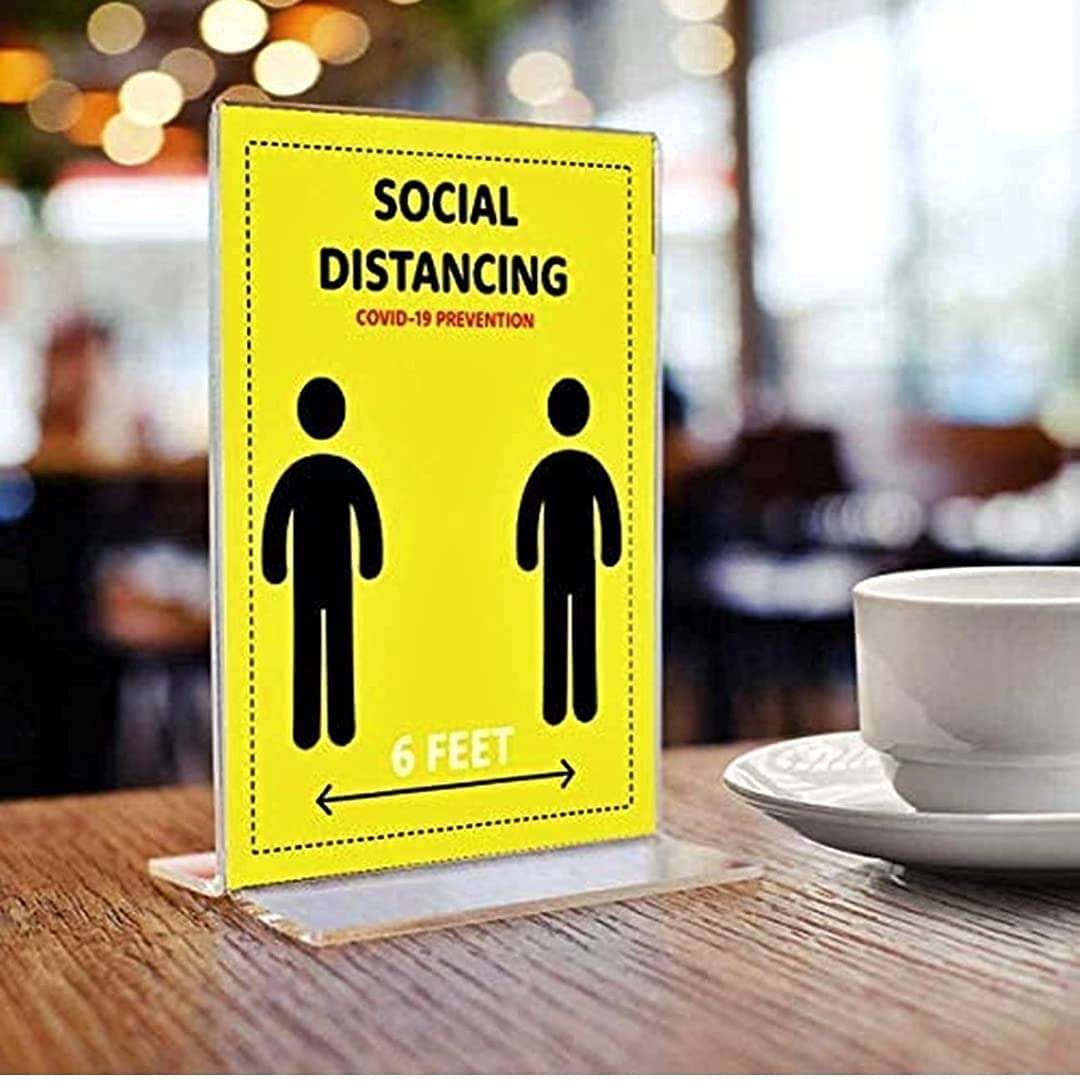 CPI Acrylic Sign Holder T Shape Double Sided Portrait Style Menu Ad Frame Display Stand Table Top Perfect for Restaurants, Promotions, Photo Frames, and Classroom (4INCHX6INCH, A6 PACK OF 6) 5