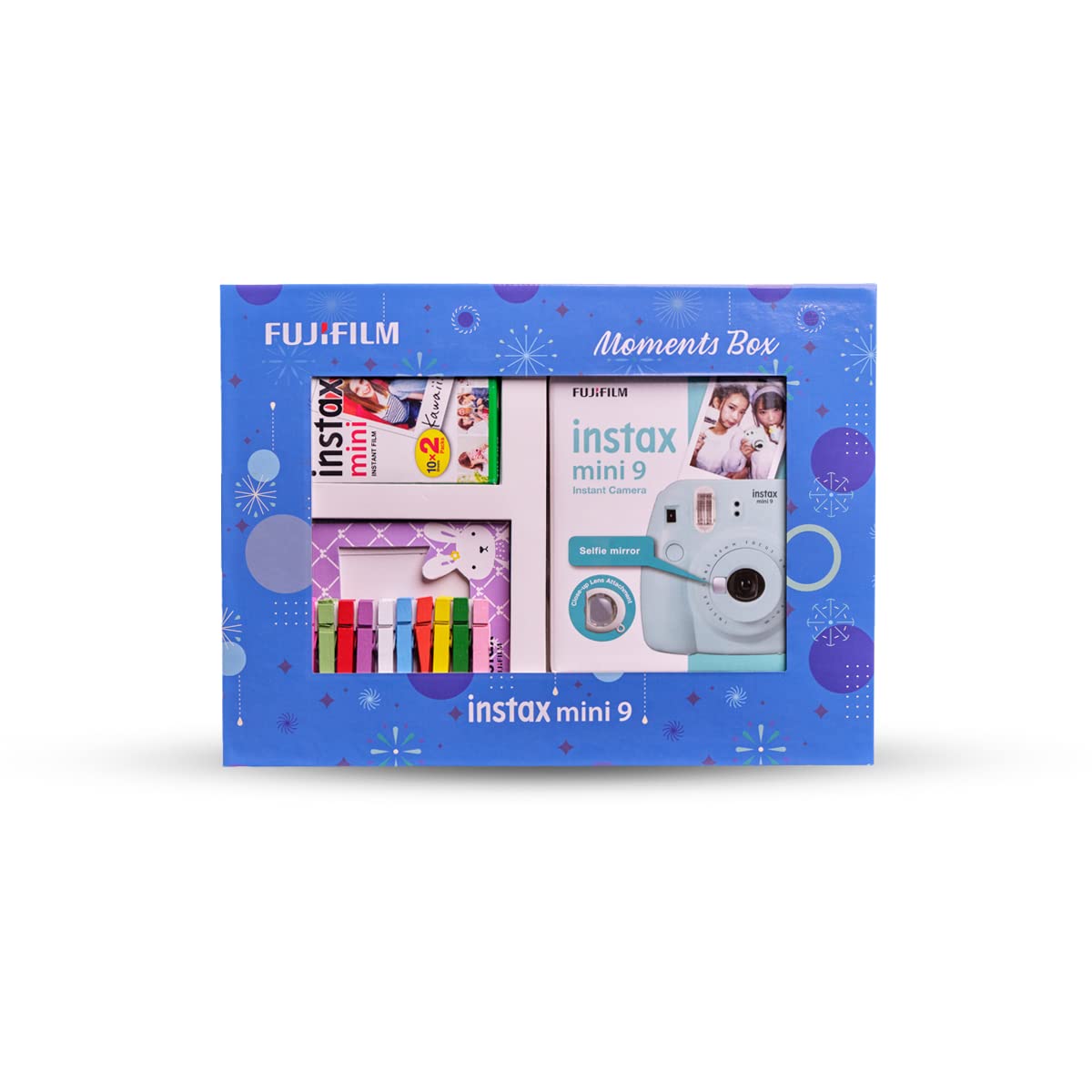 Fujifilm Instax Mini 9 Instant Camera (Clear Yellow) Moments Box with 20 Shots 4