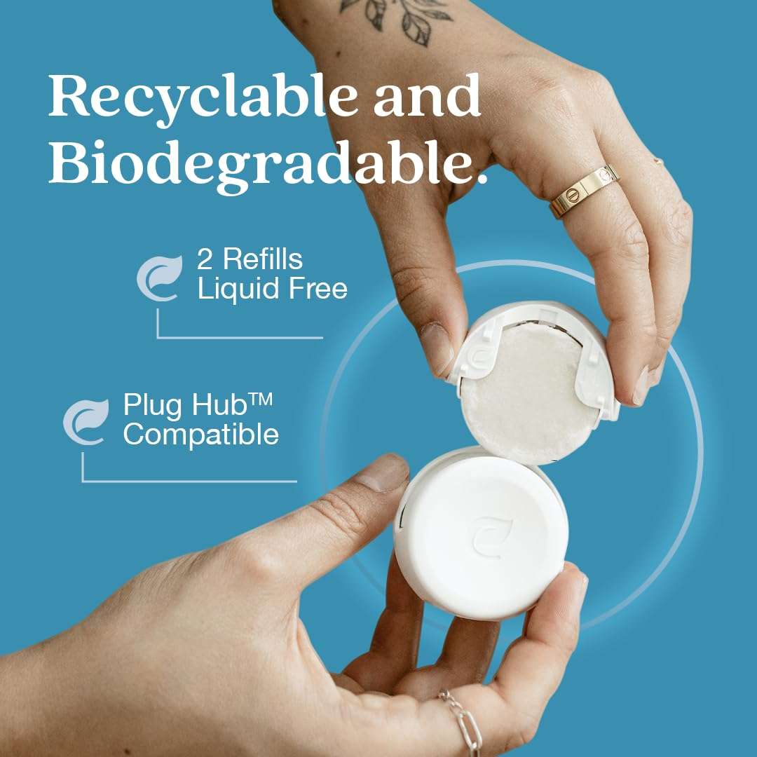 Enviroscent Non-Toxic Air Freshener Refills (Spring Water & Lotus) Plug-in Air Freshener for Home | Essential Oil Plug In Refills | Home Fragrance Last Over 90 Days |2 Liquid Less Scent Pod Refills 6