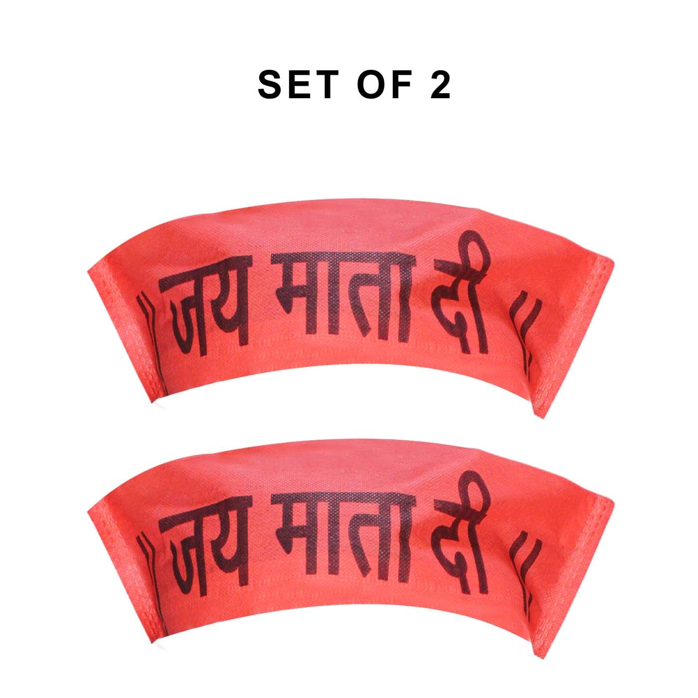 KYNA Traditional Red Colour Mata Ji Cloth Cap Kanjank Pujan Topi For Home And Temple Use (Set Of 2) 6