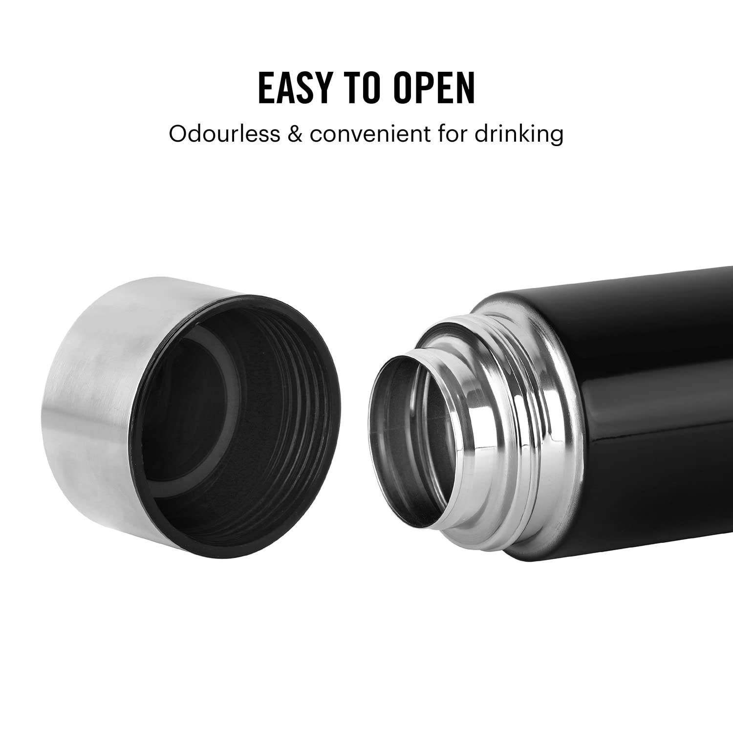 Cello H2O Stainless Steel Water Bottle, 1L, Black 5