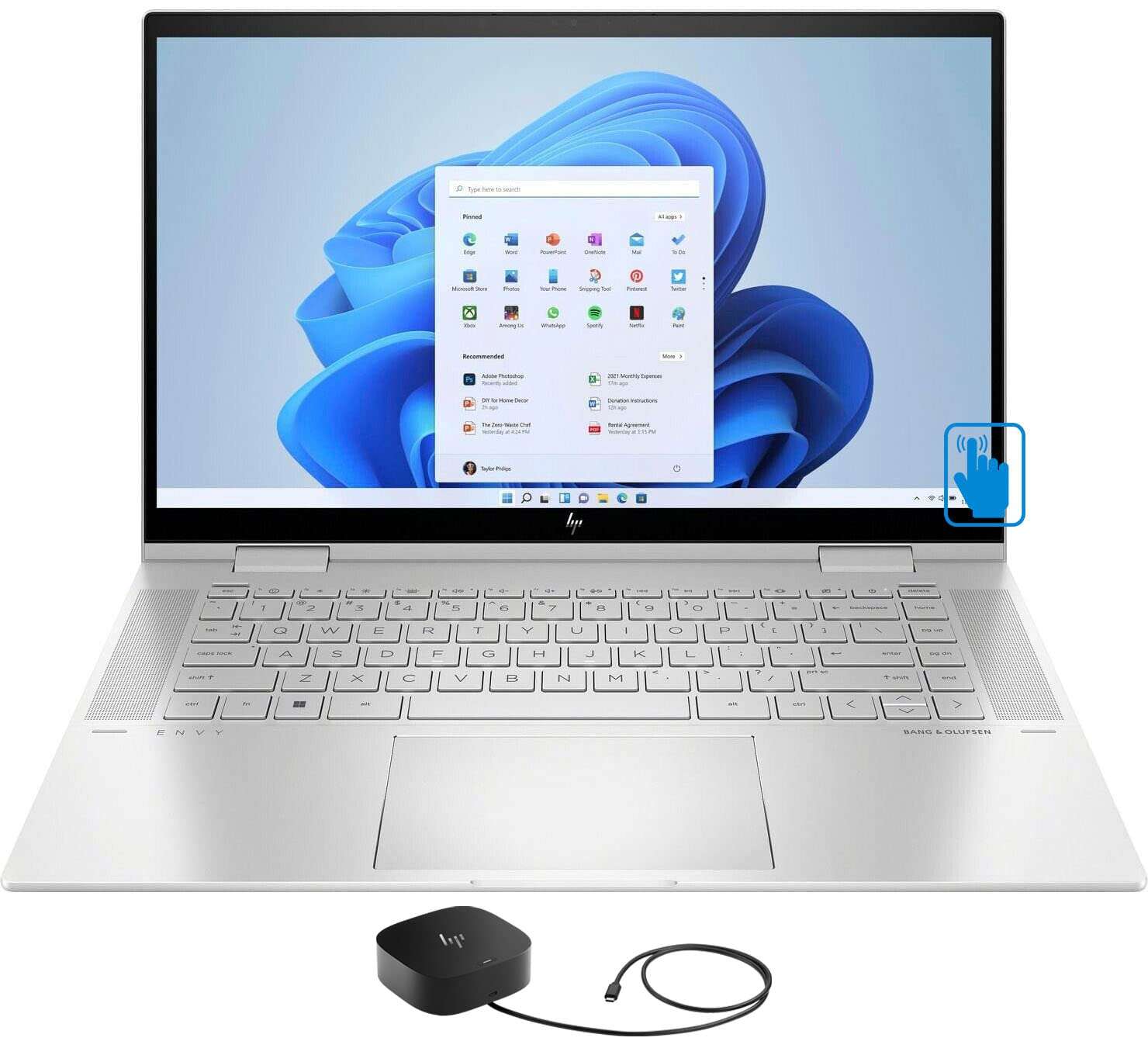 HP Envy x360 15-ew00 Home & Business 2-in-1 Laptop (Intel i5-1235U 10-Core, 8GB RAM, 1TB PCIe SSD, Intel Iris Xe, 15.6" 60Hz Touch Full HD (1920x1080), WiFi, Bluetooth, Backlit KB, Win 11 Home) 1