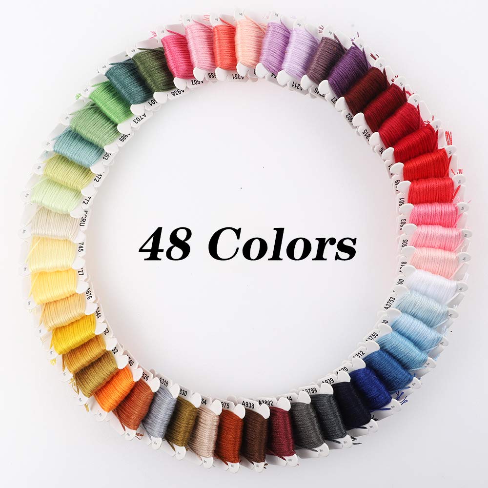 Friendship Bracelet Making Kit, 48 Multicolor Embroidery Floss, Letter Beads, Seed Beads, Spacer Beads for Friendship Bracelets, Crafts and Jewelry Making 3