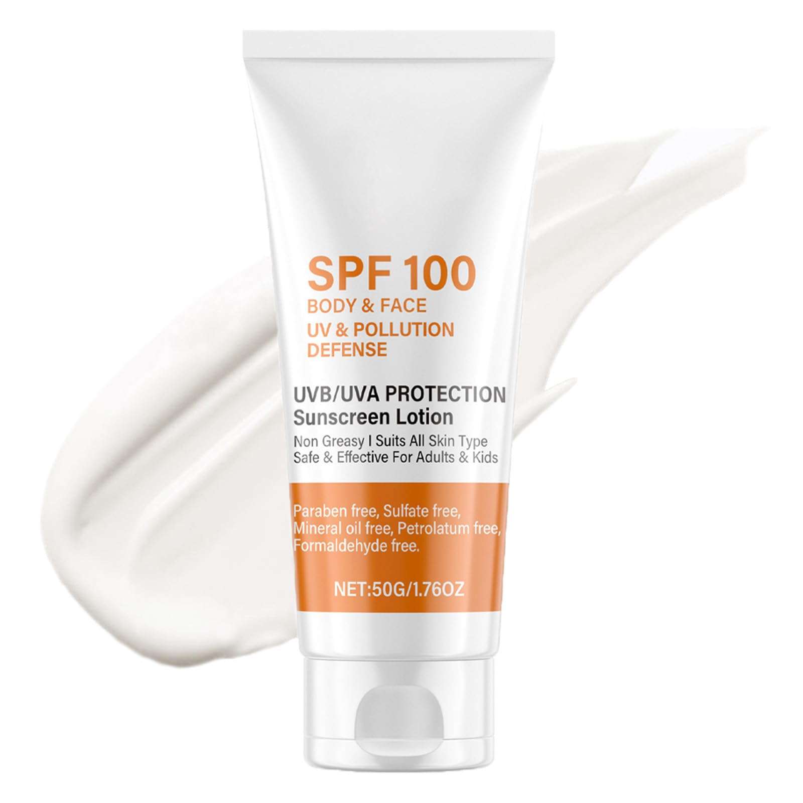 Sport Sunscreen SPF 100 Lotion, Sun Screen Protector Sunscreen for Face & Body, Daily Hydrating Refreshing Oil Free Sun Cream, Instant Sunblock with Broad Spectrum SPF 100+, Travel Size, 50ml 1