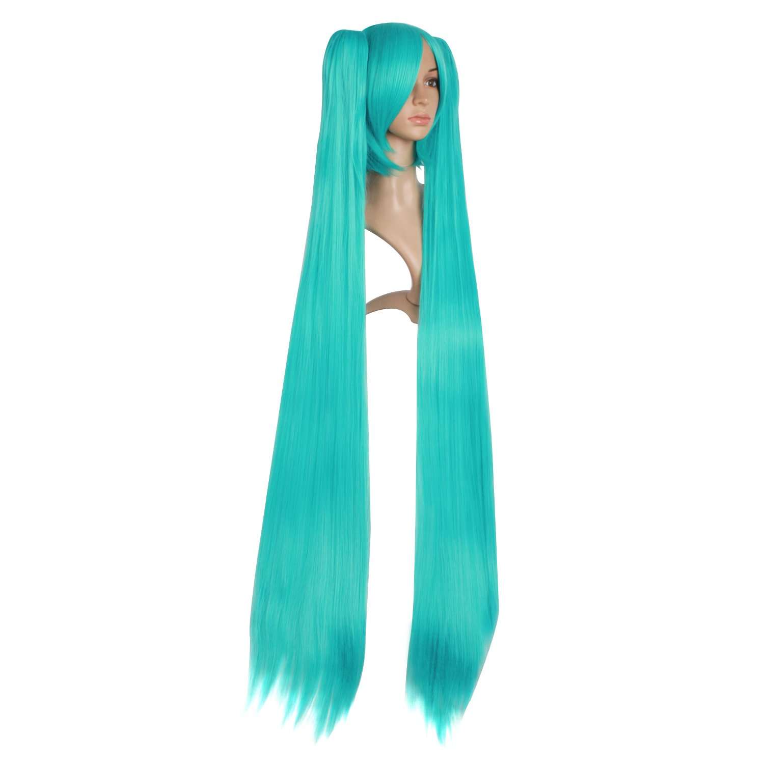 MapofBeauty 47Inch/120cm Fashion Long Straight Cosplay Wig (Mixed Cyan) 2
